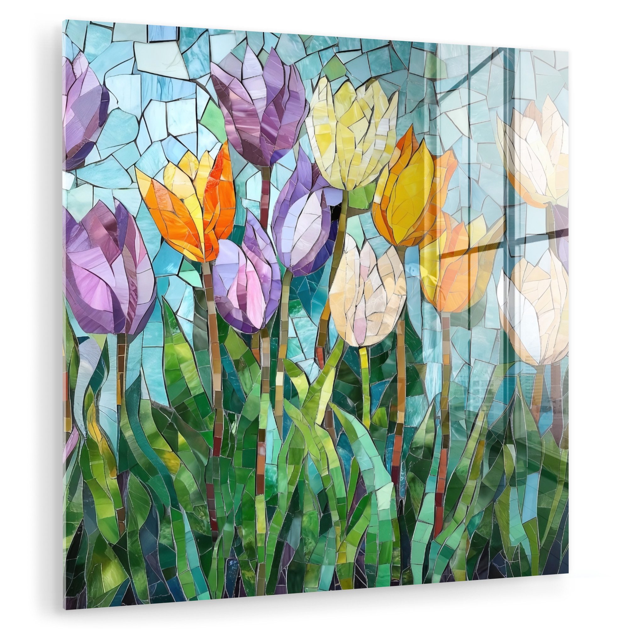 MuchoWow Acrylglasbild Mosaik - Feld - günstig online kaufen