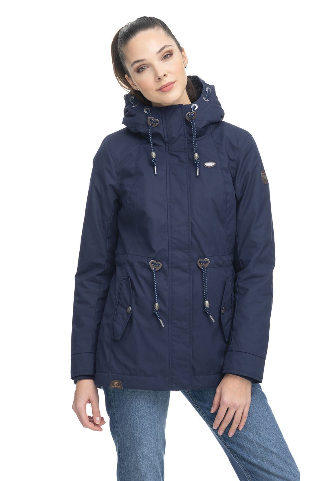 Langjacke Ragwear Damen Jacke MONADIS 2221-60017 Navy 2028 Dunkelblau