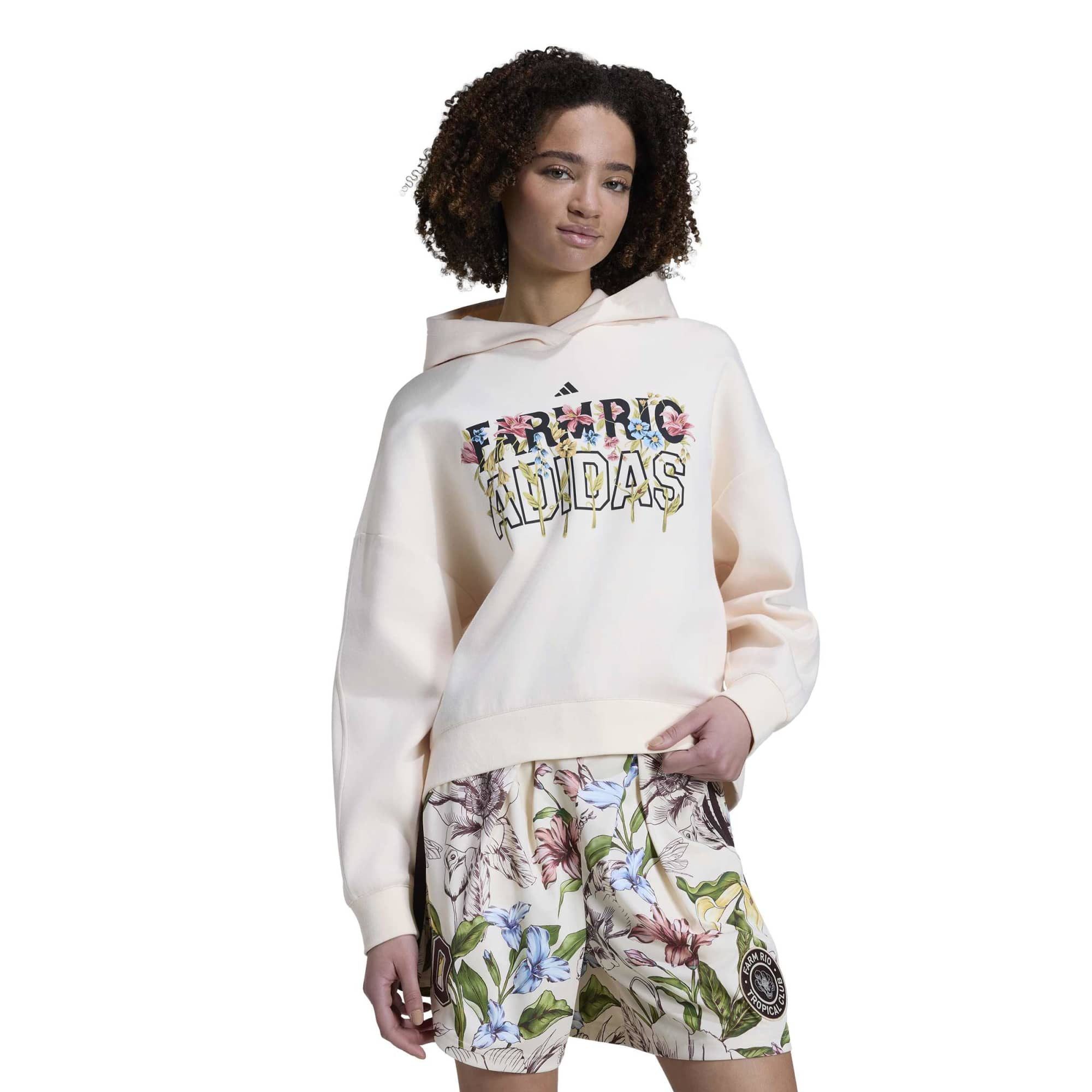 adidas Sportswear Kapuzensweatshirt FARM HOODIE ECRTIN/SHABRN/MULTCO