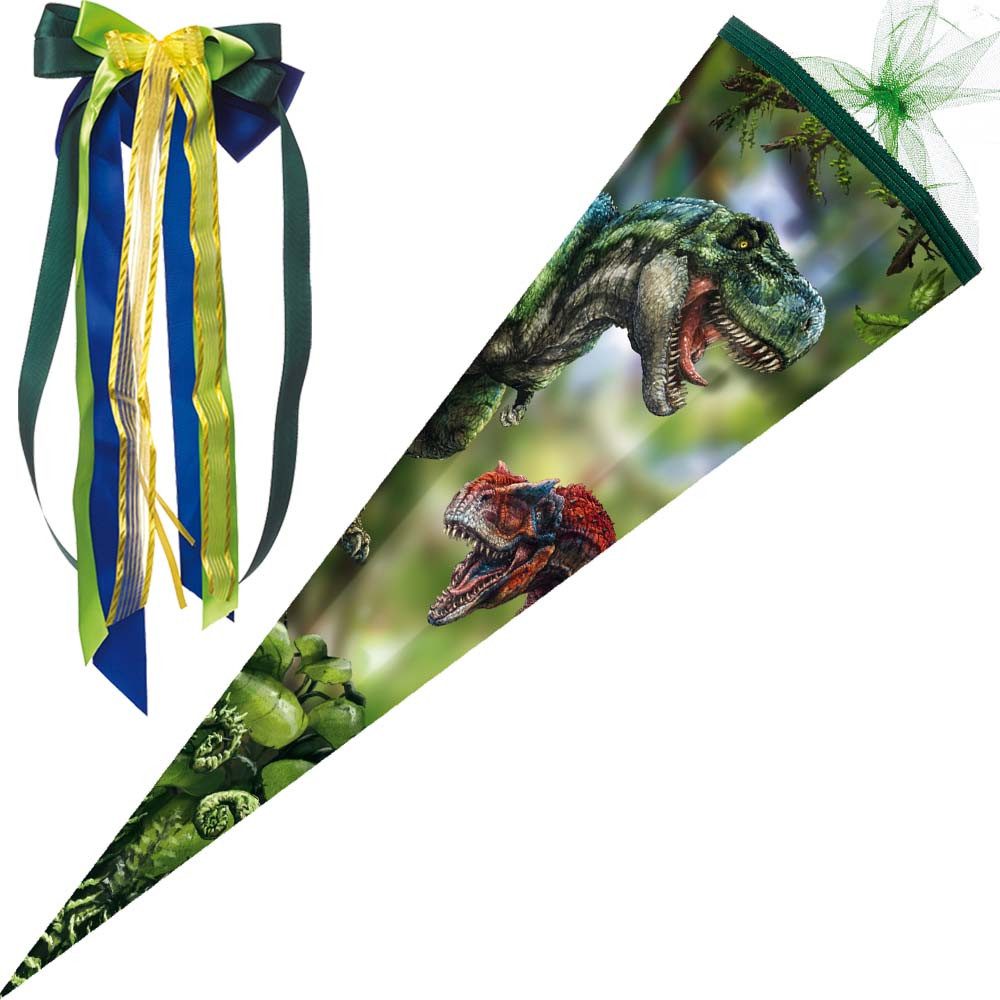 Nestler GmbH Feinkartonagen Schultüte 85 cm mit Schleife T-Rex World
