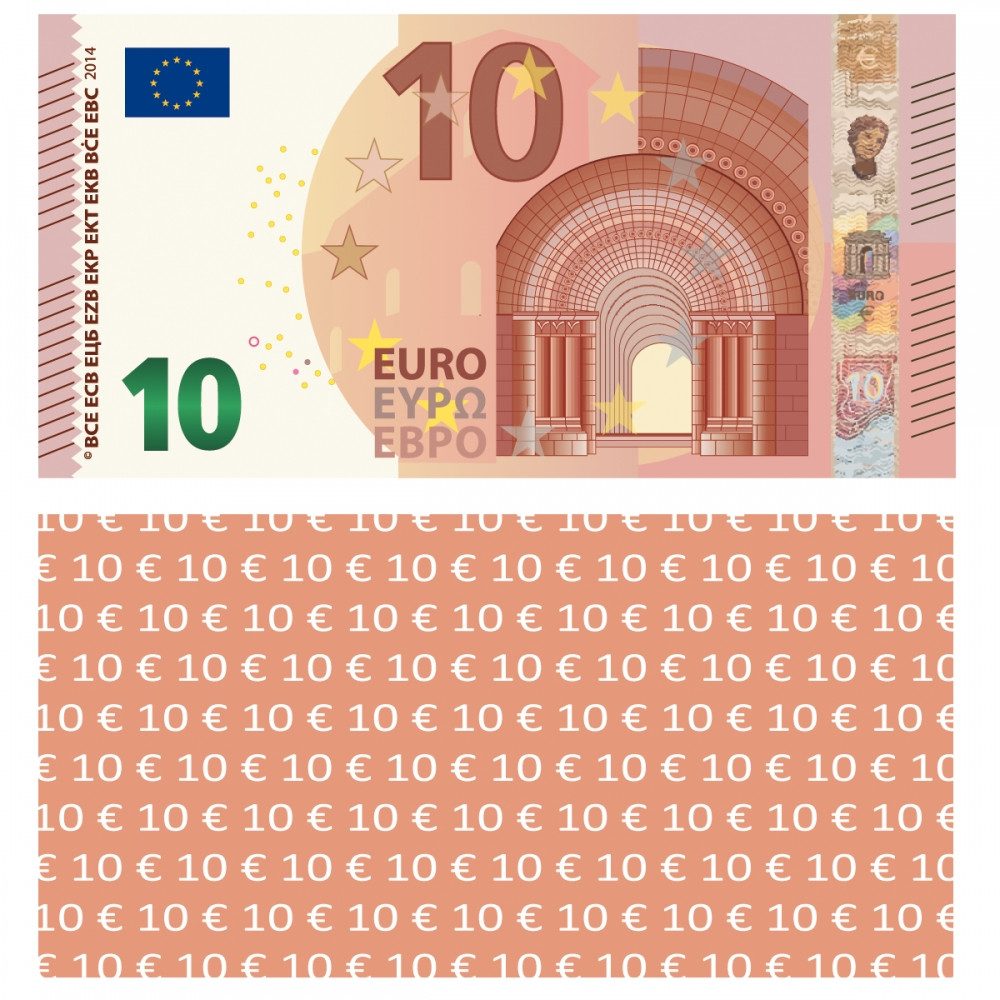 LYSCO Spielgeld Banknoten SET kleine Geldscheine (5,10,20,50 Euro) - 75% des Originals, nach Vorschriften der EZB erstellt - auch einzeln bestellbar