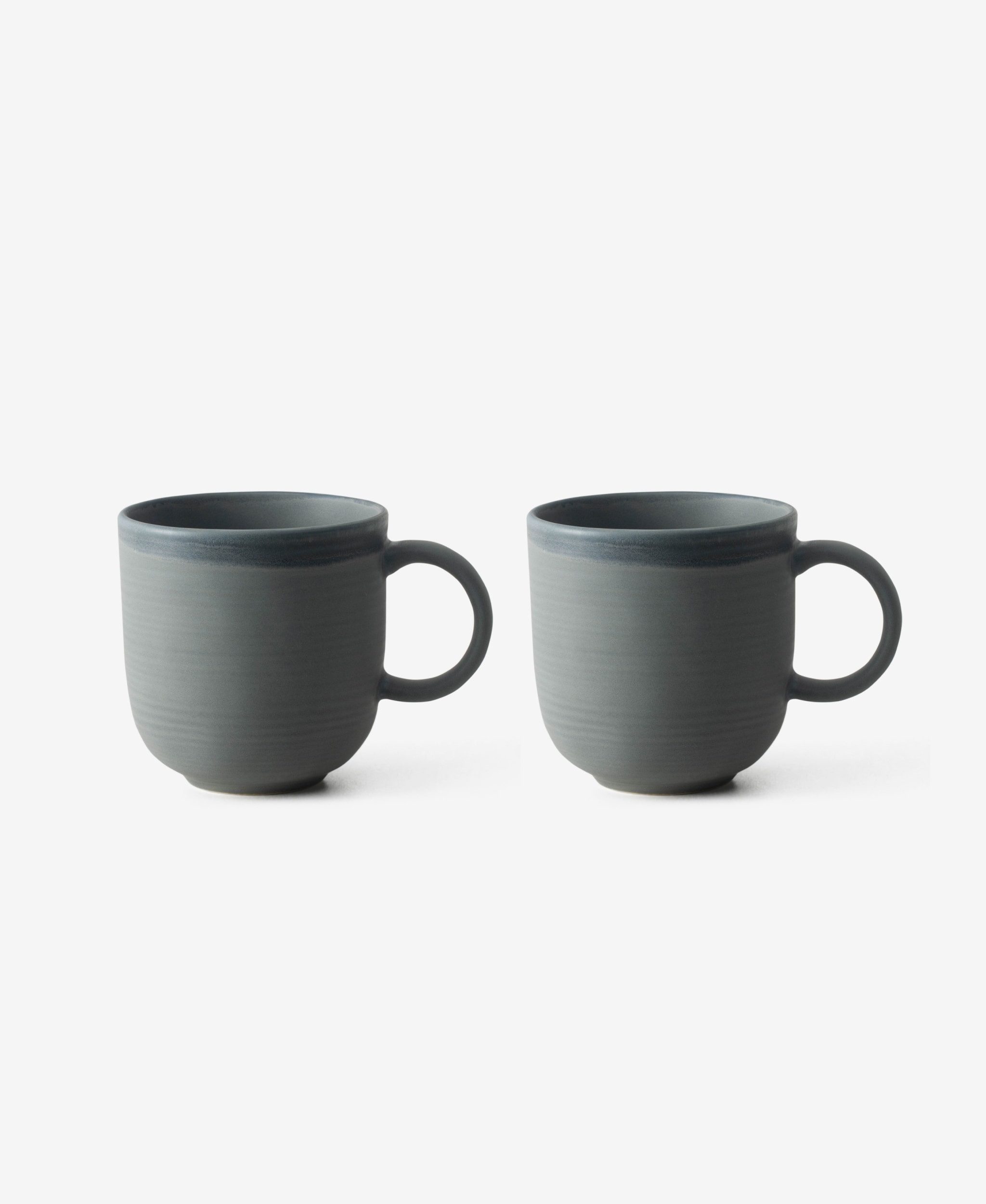 GLAMIRA Kaffeeservice Mattblaues Tassenset mit reaktiver Glasur (2-tlg), 2 Personen, New Bone, Mattes Finish, reaktive Glasur