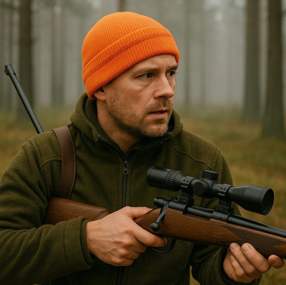 Elutex Strickmütze Strickmütze in Signalfarben gelb oder orange Signalmütze Drückjagd