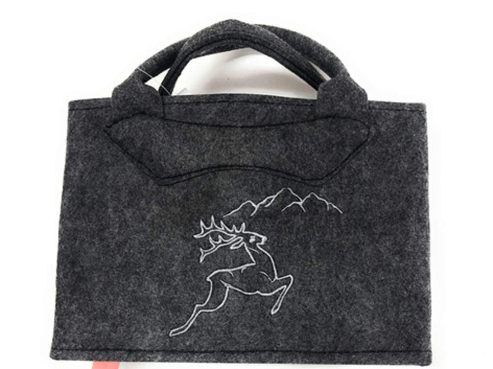 Witzgall Einkaufsshopper Filztasche Hirsch Berge silber