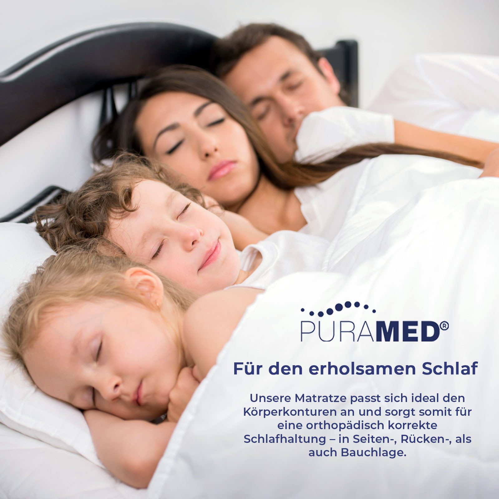 Kaltschaummatratze PURAMED 7-Zonen-Kaltschaummatratze mit waschba..., RAVENSBERGER Matratzen, 16 cm hoch, Ergonomisch, 2 Härtegrade, 7 Zonen, Made in Germany