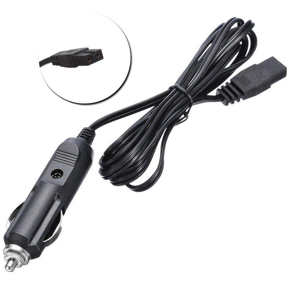 Bolwins A78 DC Stromkabel Zigarettenanzünder 12V/24V 2Pin für Auto-Kühlschrank Autoladekabel, Zigarettenanzünder, 2Pin (200 cm), Ideal für Kühlboxen und andere 12V Geräte, Kabellänge von 2m