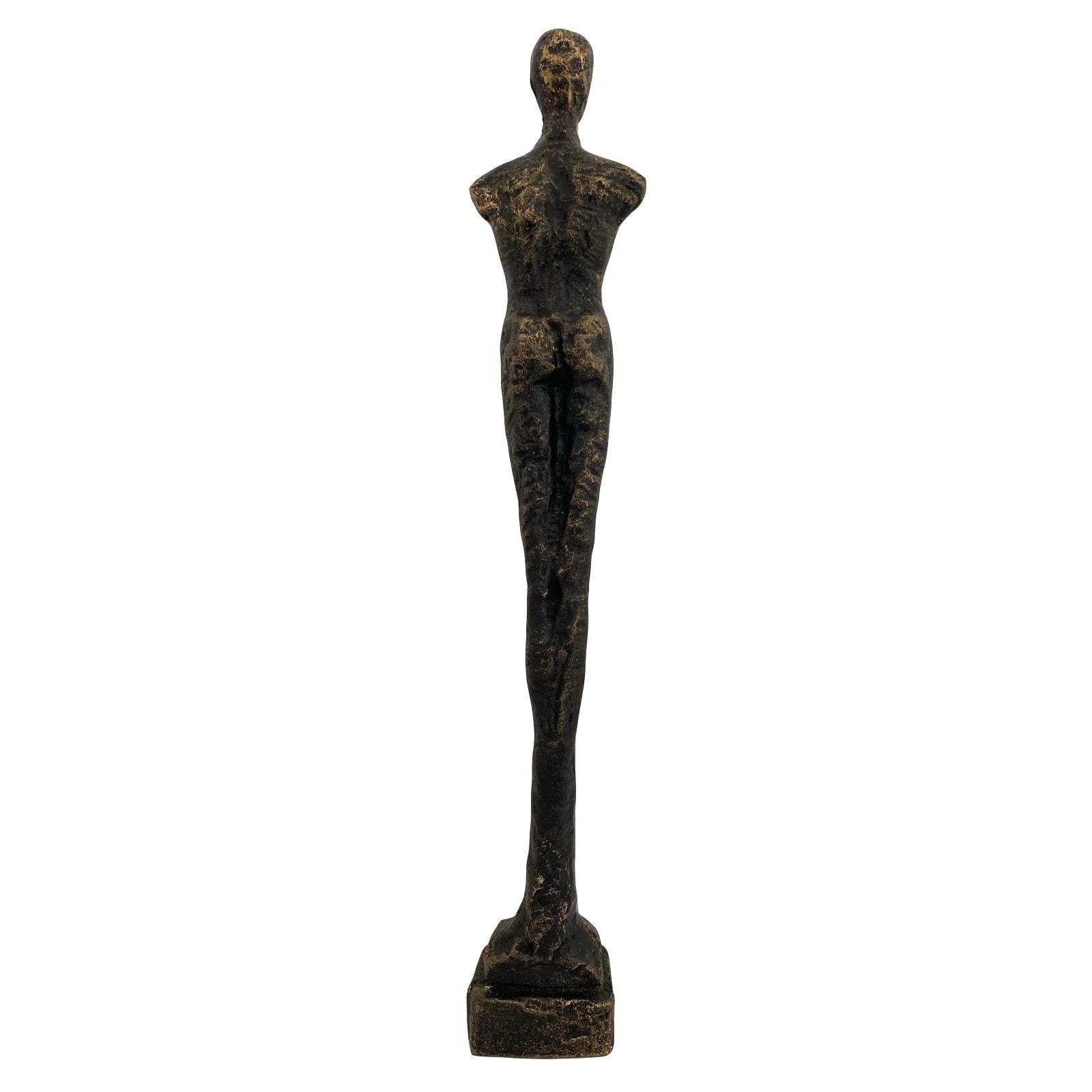 Mann Skulptur Gartenfigur Figur Antik-Stil 43 stehender Eisenfigur Aubaho Skulptur Statue