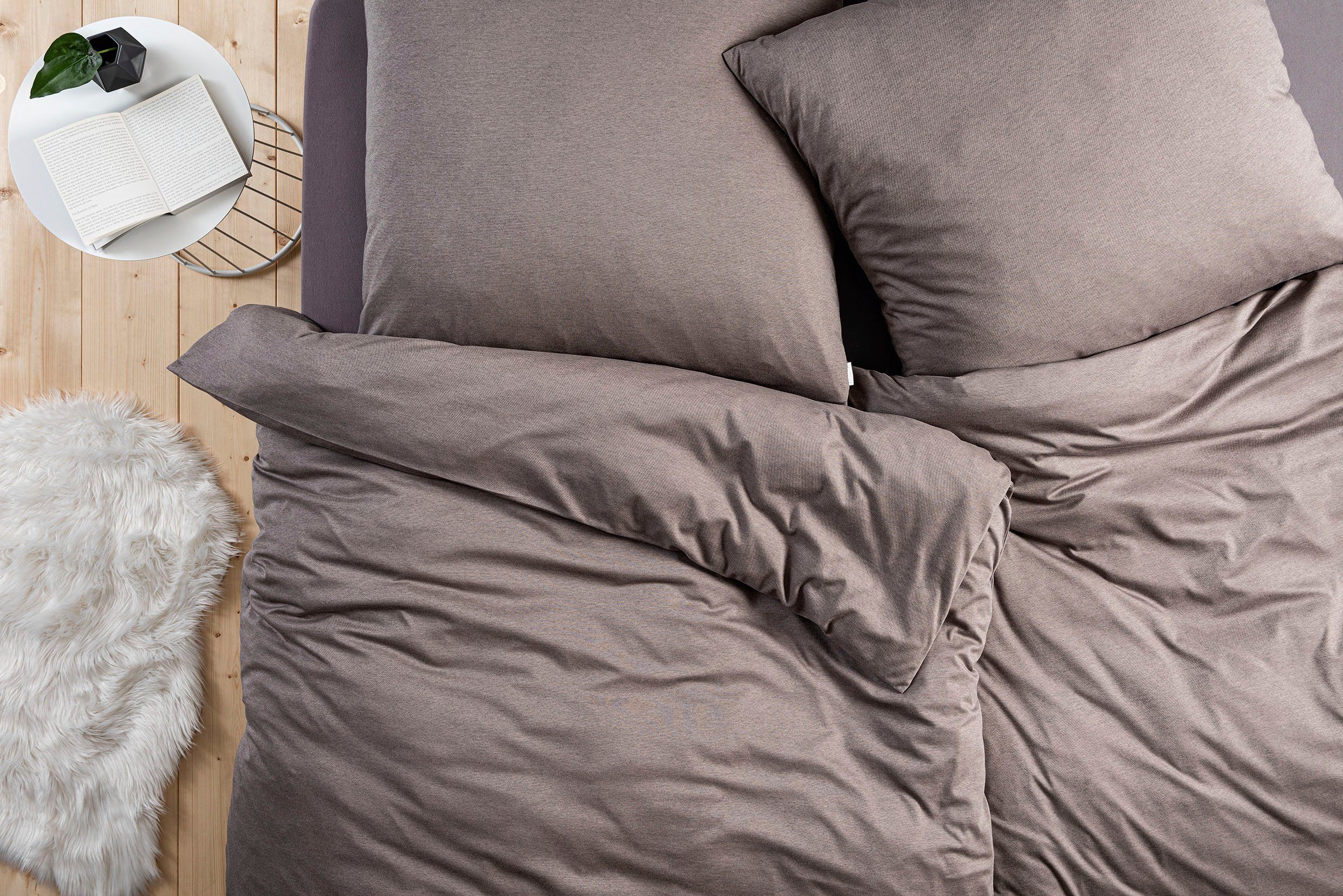 Estella Bettwäsche Takoma, Mako-Interlock-Jersey, 2 teilig, Gefertigt aus hochwertigem Mako-Interlock-Jersey aus 100% Baumwolle.