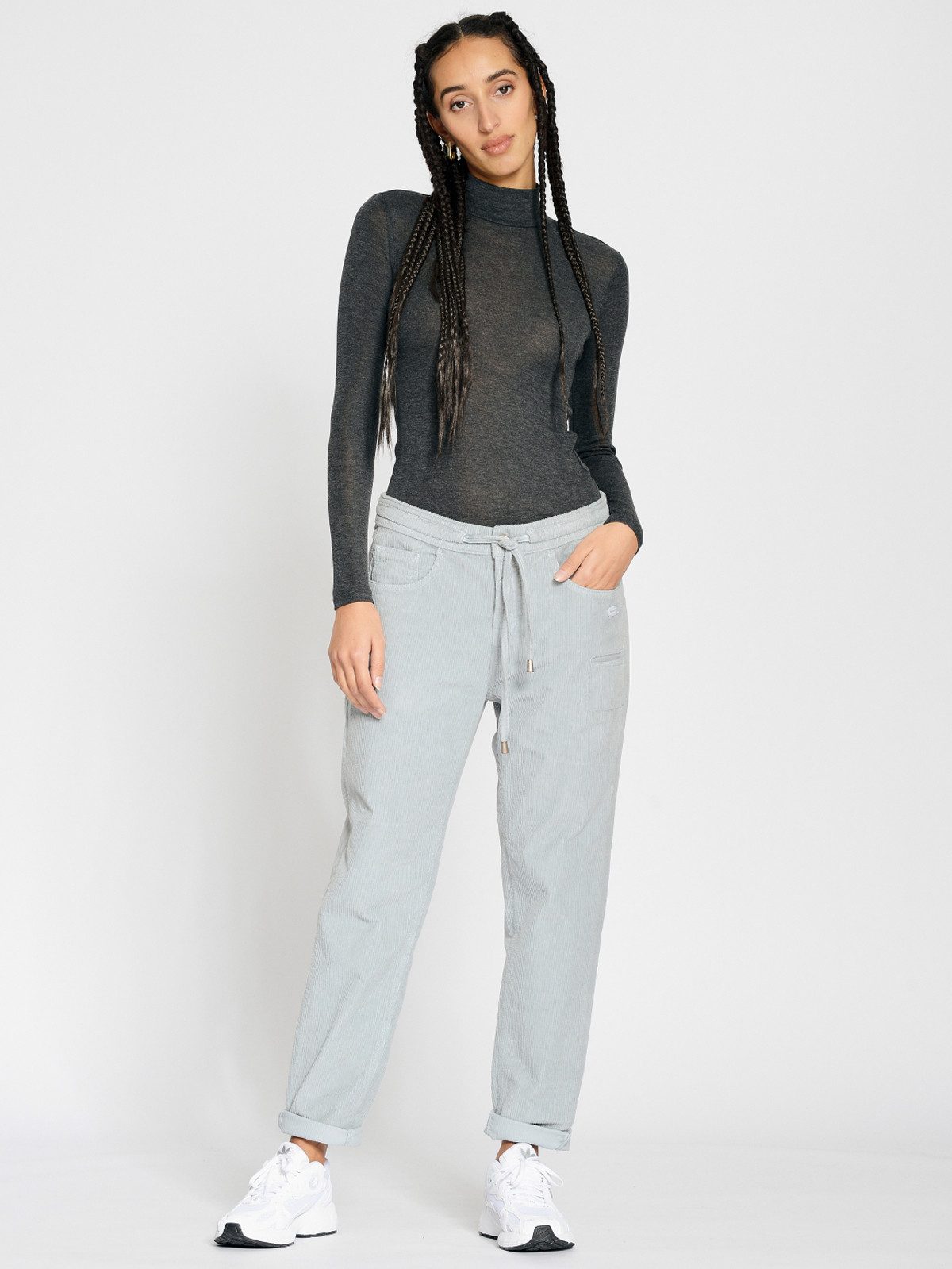 GANG Jogger Pants Gang Amelie Jogger Relaxed Fit (1-tlg) Kordel als Gürtel