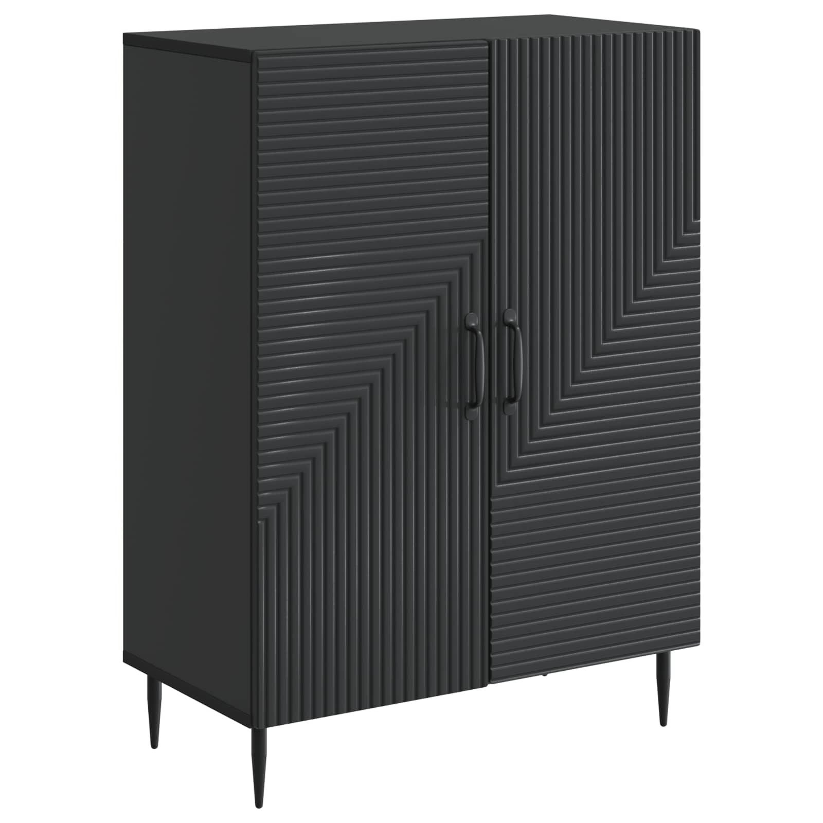 vidaXL Sideboard Sideboard Schwarz 66 x 34,5 x 89,5 cm Holzwerkstoff (1 St)
