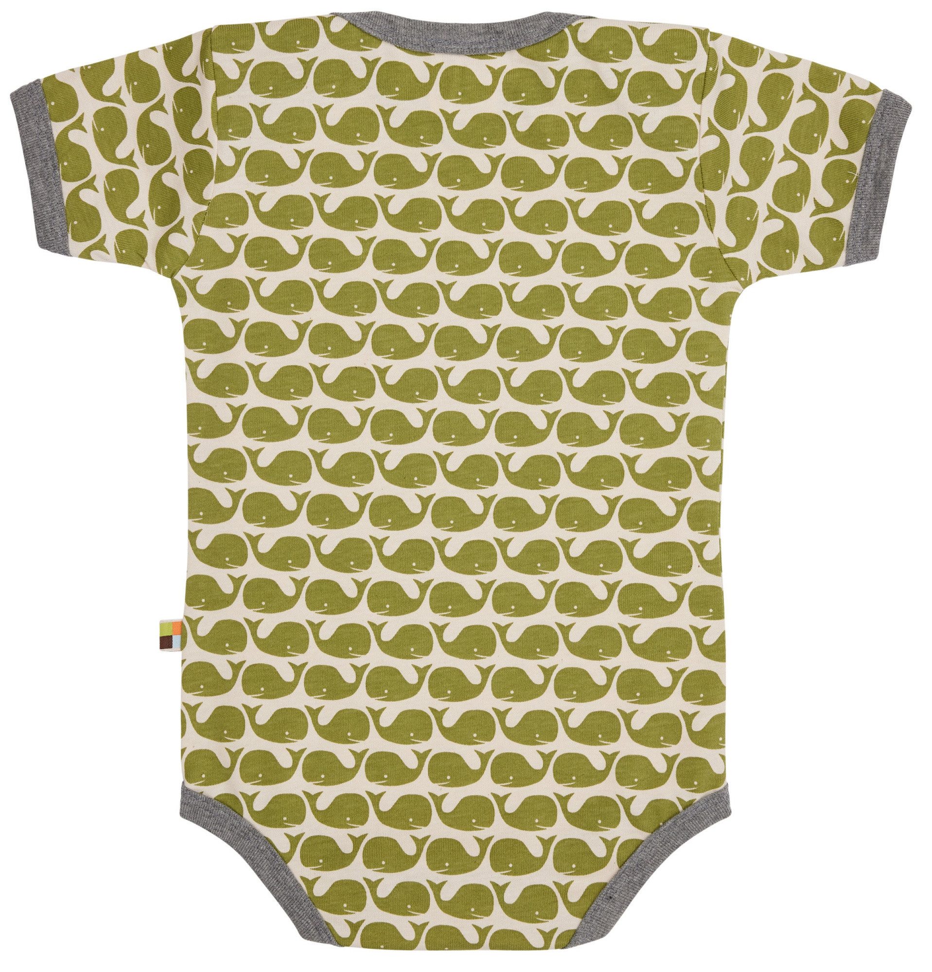 loud + proud Kurzarmbody mit Druckmotiv Wal Bio Baumwolle, GOTS