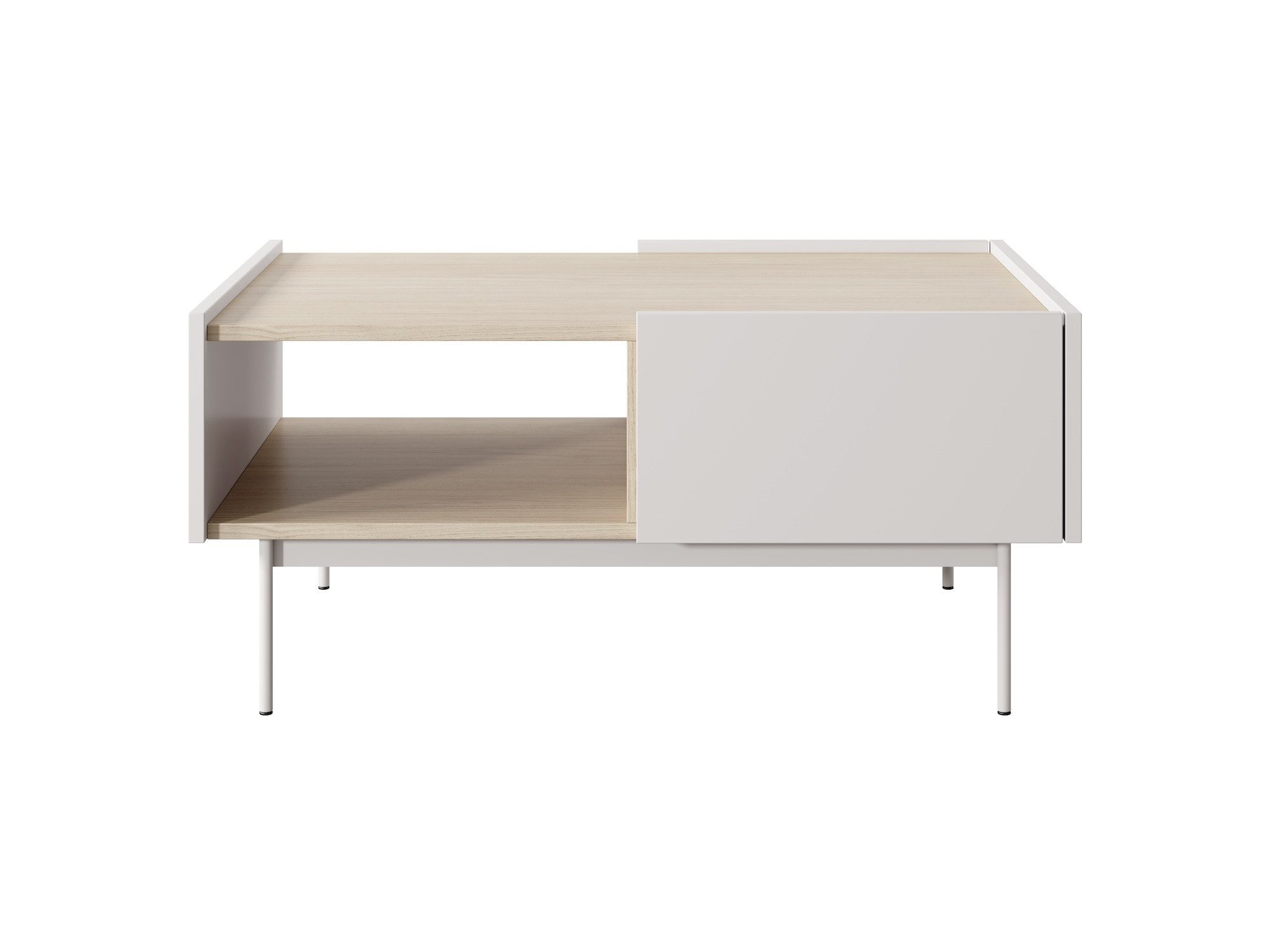 Feldmann-Wohnen Couchtisch Color (Color, 1-St., Couchtisch), 97x65x45cm, Kaschmir, Eiche Linea, grifflos