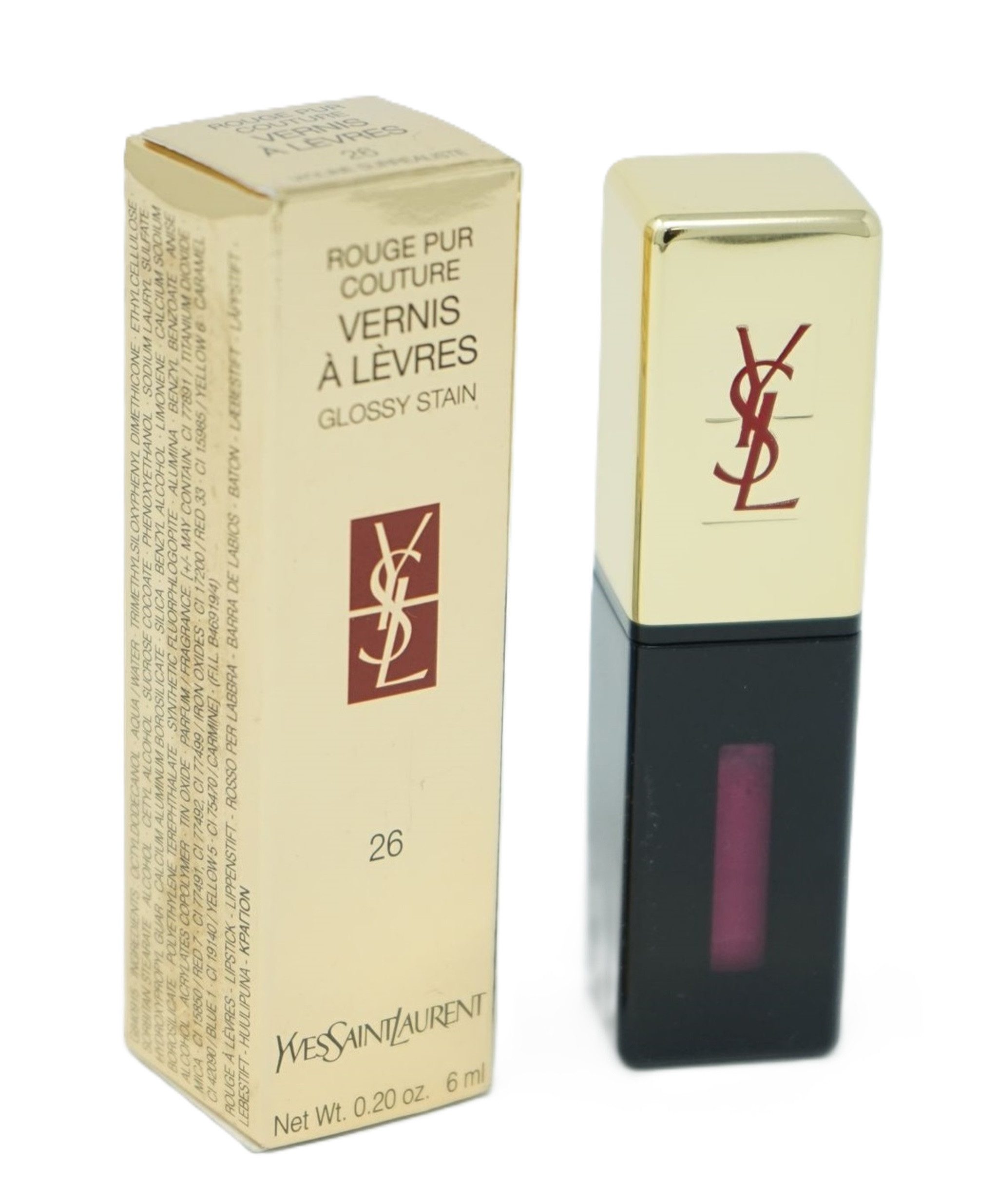 YVES SAINT LAURENT Lipgloss Yves Saint Laurent Vernis Lippenstift 26 Violine