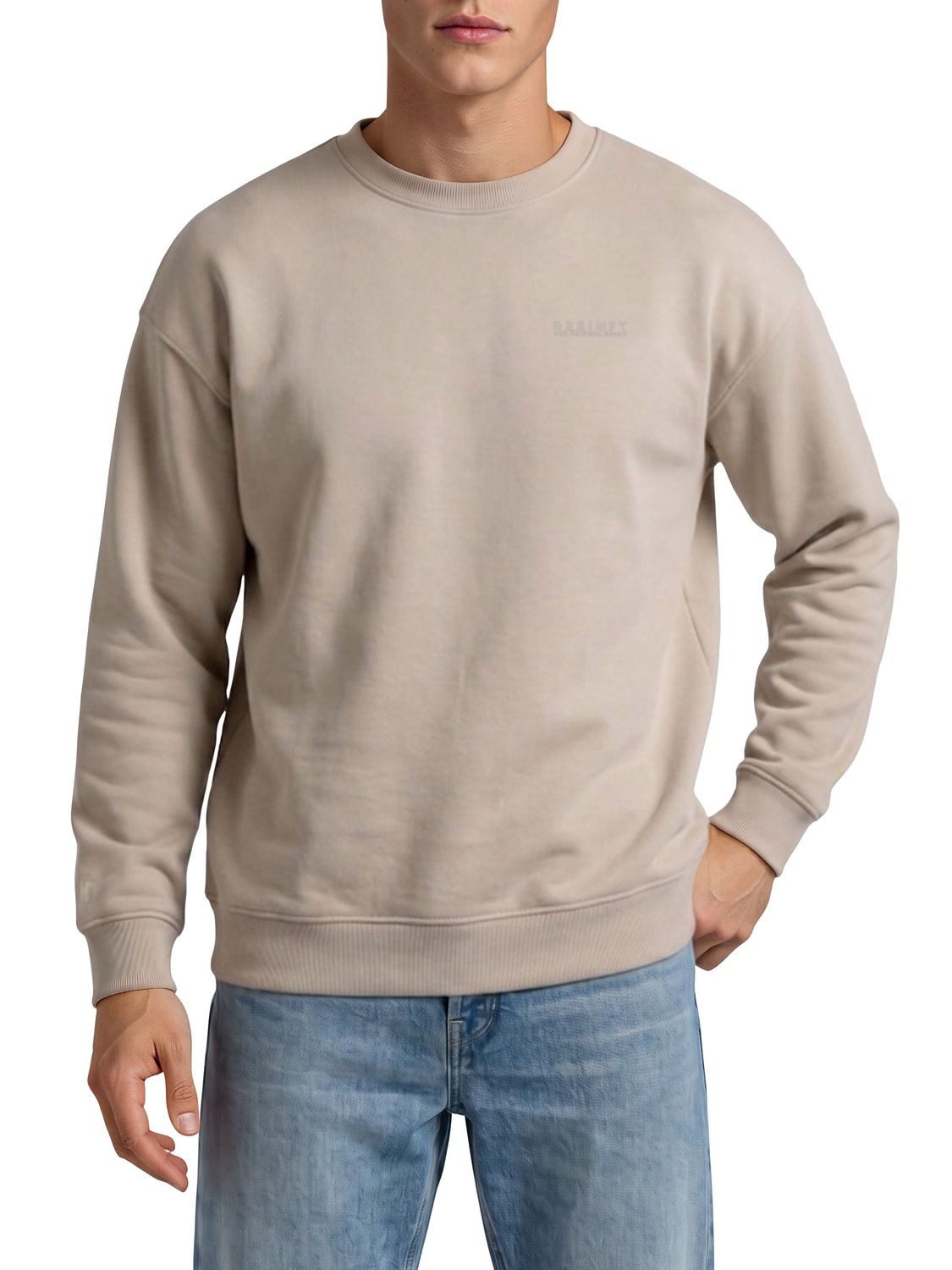 Sweatshirt Herren Rundhals Pullover DFKeno Oversized Fit