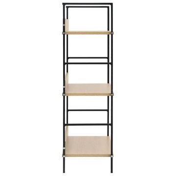 furnicato Bücherregal 3 Regalböden Eiche 60×27,6×90,5 cm Holzwerkstoff