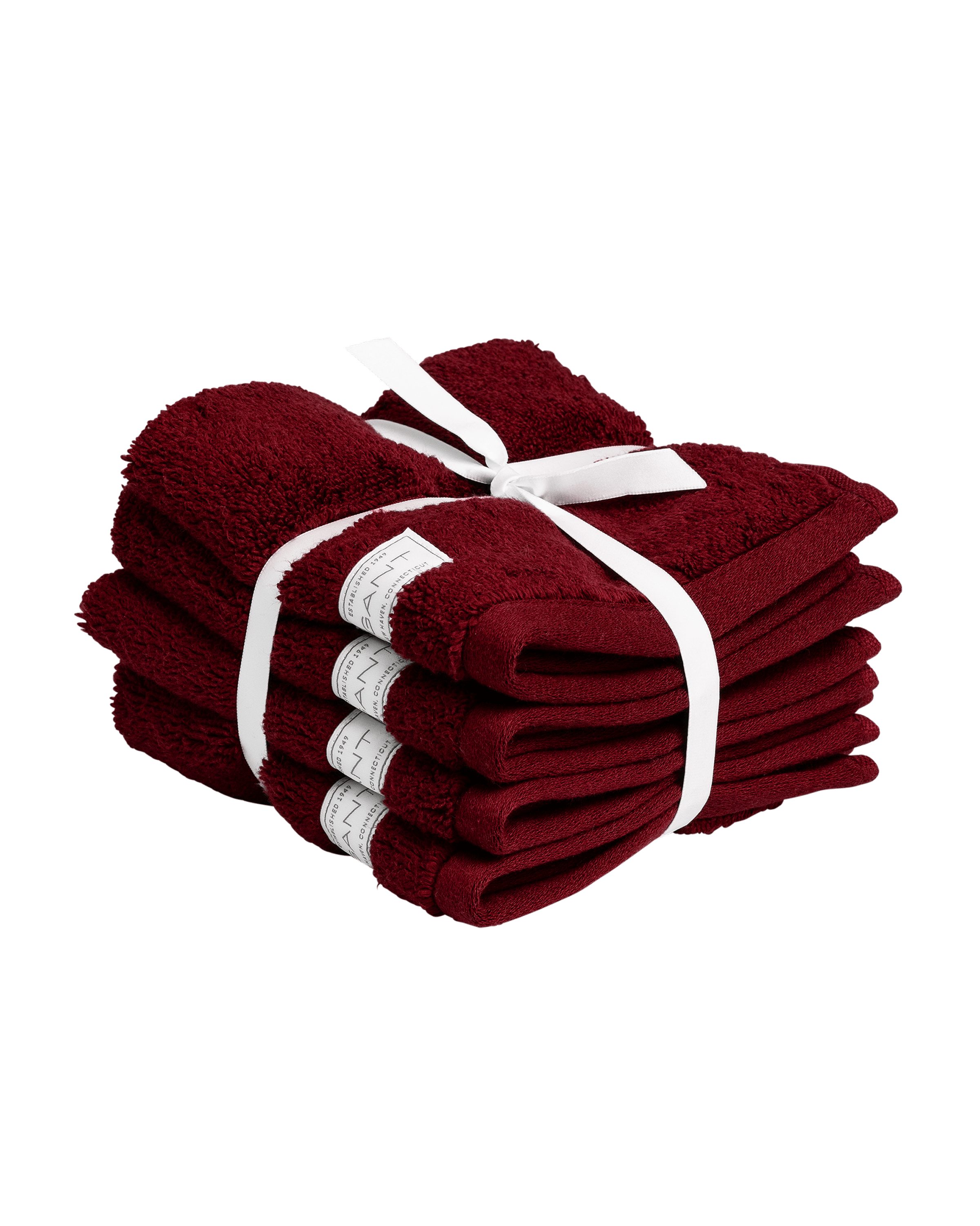 Gant Handtuch GANT Home Premium Waschlappen, 30 x 30 cm, 4er Pack, aus Biobaumwolle, carbanet red, Frottee (1-St), quadratisch