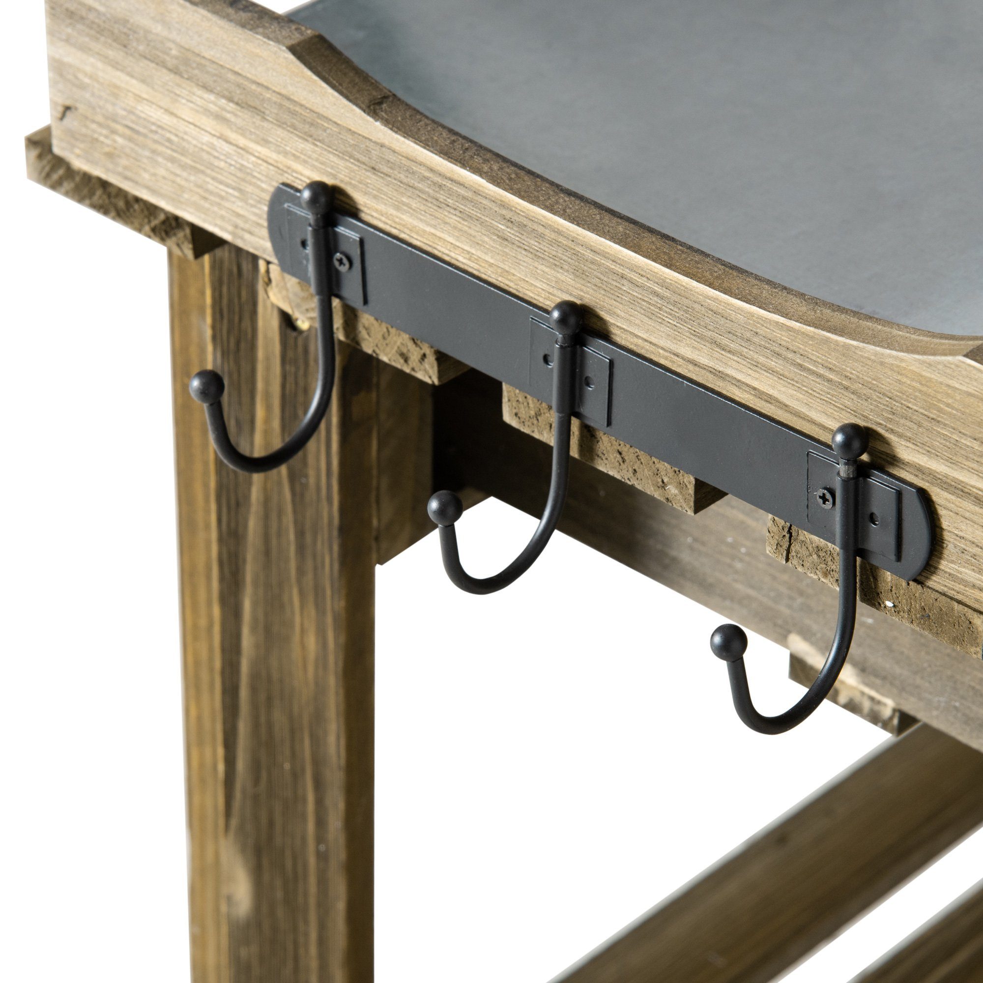 Tischplatte (Set, 1-St., x 1 Pflanztisch Outsunny Metall aus Pflanztisch), Pflanztisch