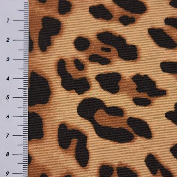 SCHÖNER LEBEN. Stoff Dekostoff Leopardenhaut Leo-Skin braun 1,40m Breite