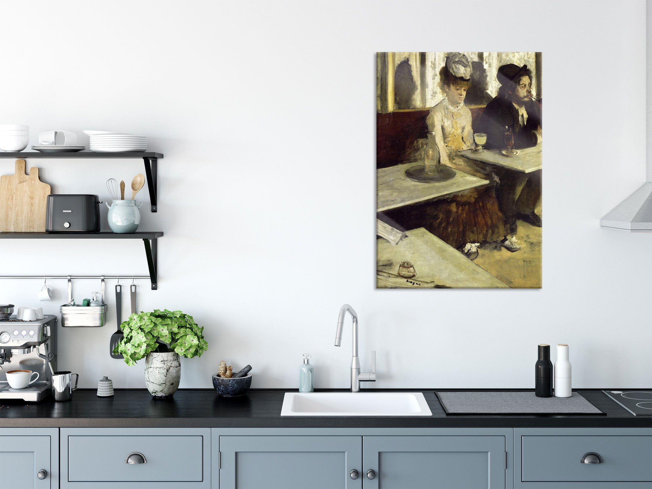 Pixxprint Glasbild Camille Pissarro - LE CHOU À PONTOISE, Camille Pissarro - LE CHOU À PONTOISE (1 St), Glasbild aus Echtglas, inkl. Aufhängungen und Abstandshalter