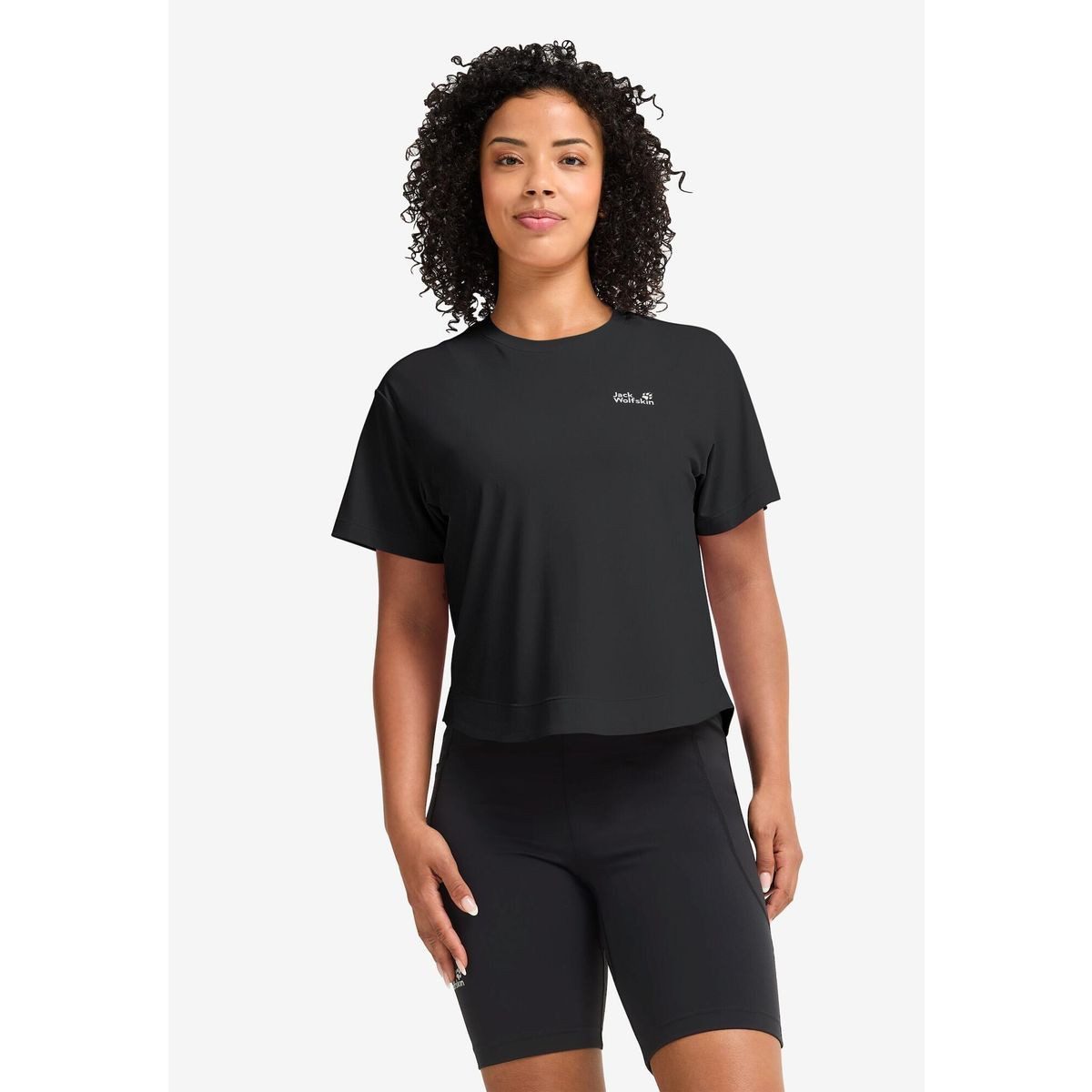 Jack Wolfskin Kurzarmshirt Litestride T W Hochfunktionales Damen-T-Shirt für Wanderungen und Alltag mit