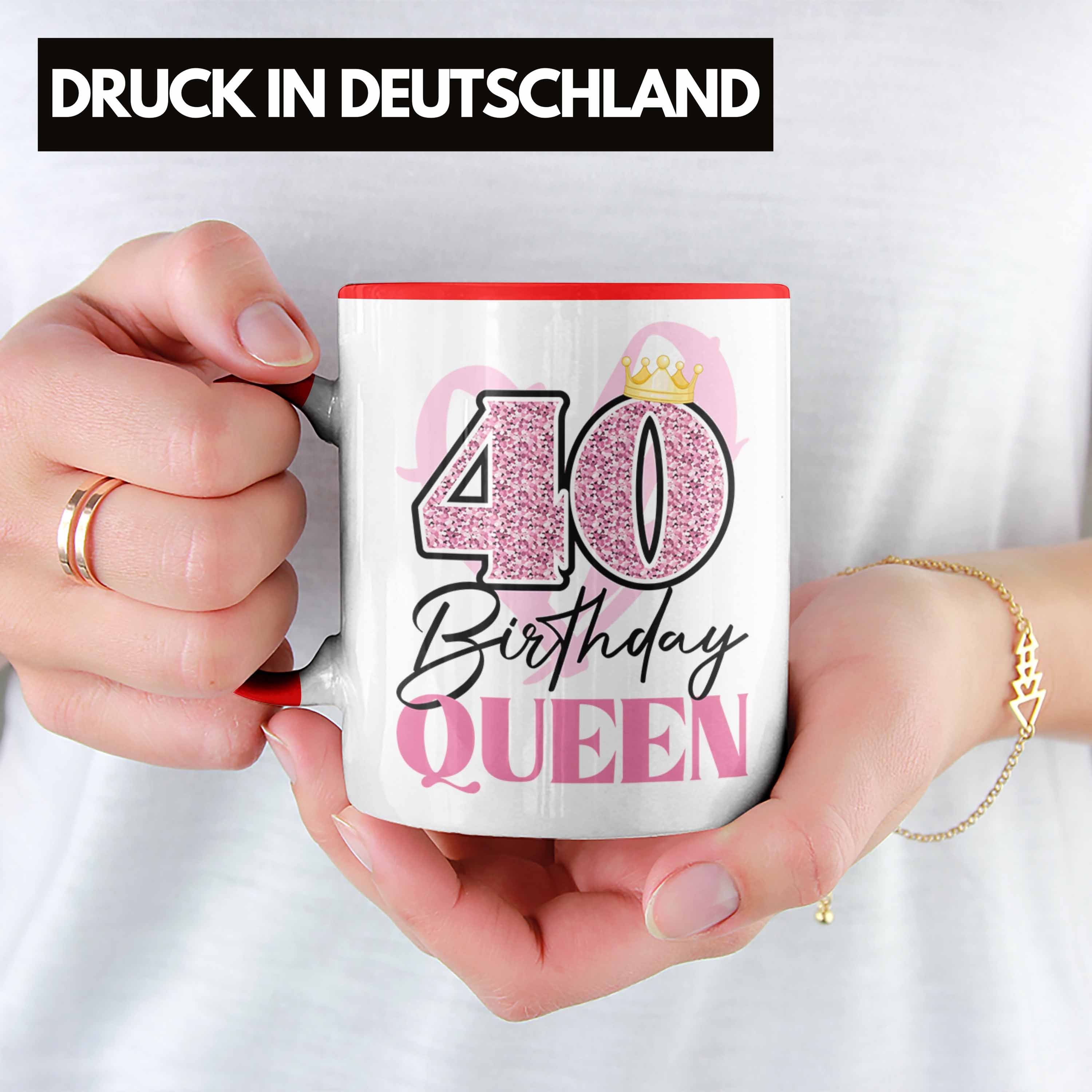 40. - Geburtstag Trendation Tasse Frau Frauen Geschenkidee Mutter Lustig Tasse 40er Geschenk Trendation Rot 40 Geschenke