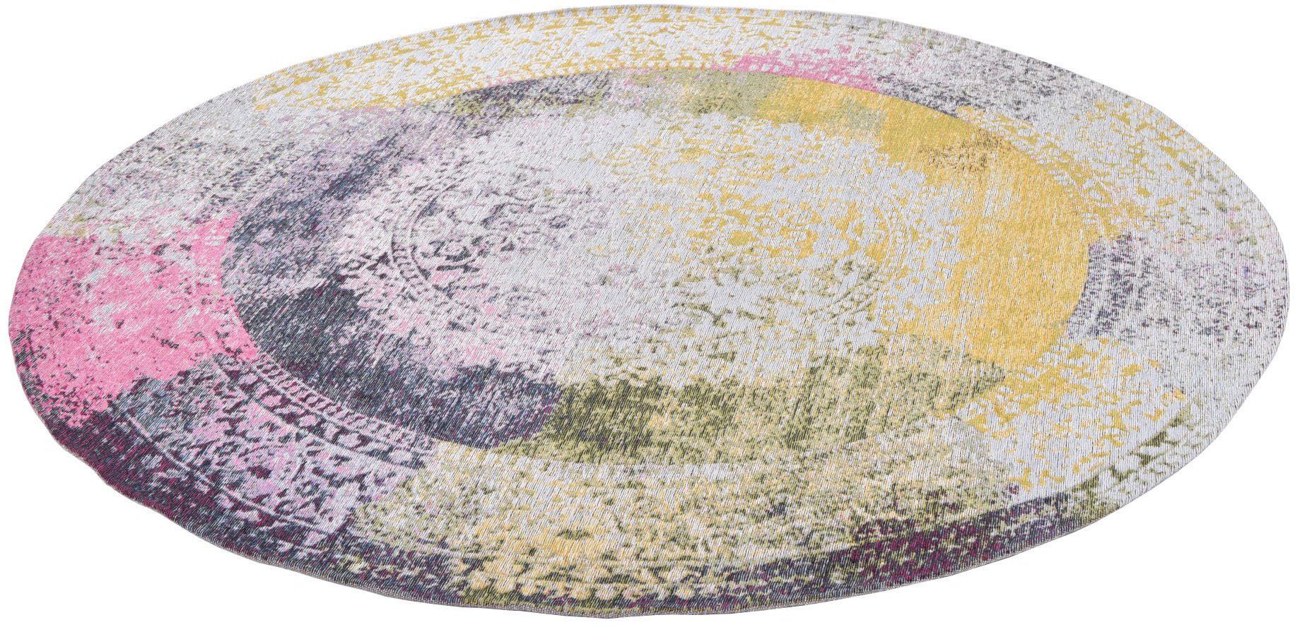 Teppich Cosima-119, Gino Falcone, rund, Höhe: 3 mm, gewebter Jaquard-Teppich, mit Chenillegarn, moderne Orient-Optik