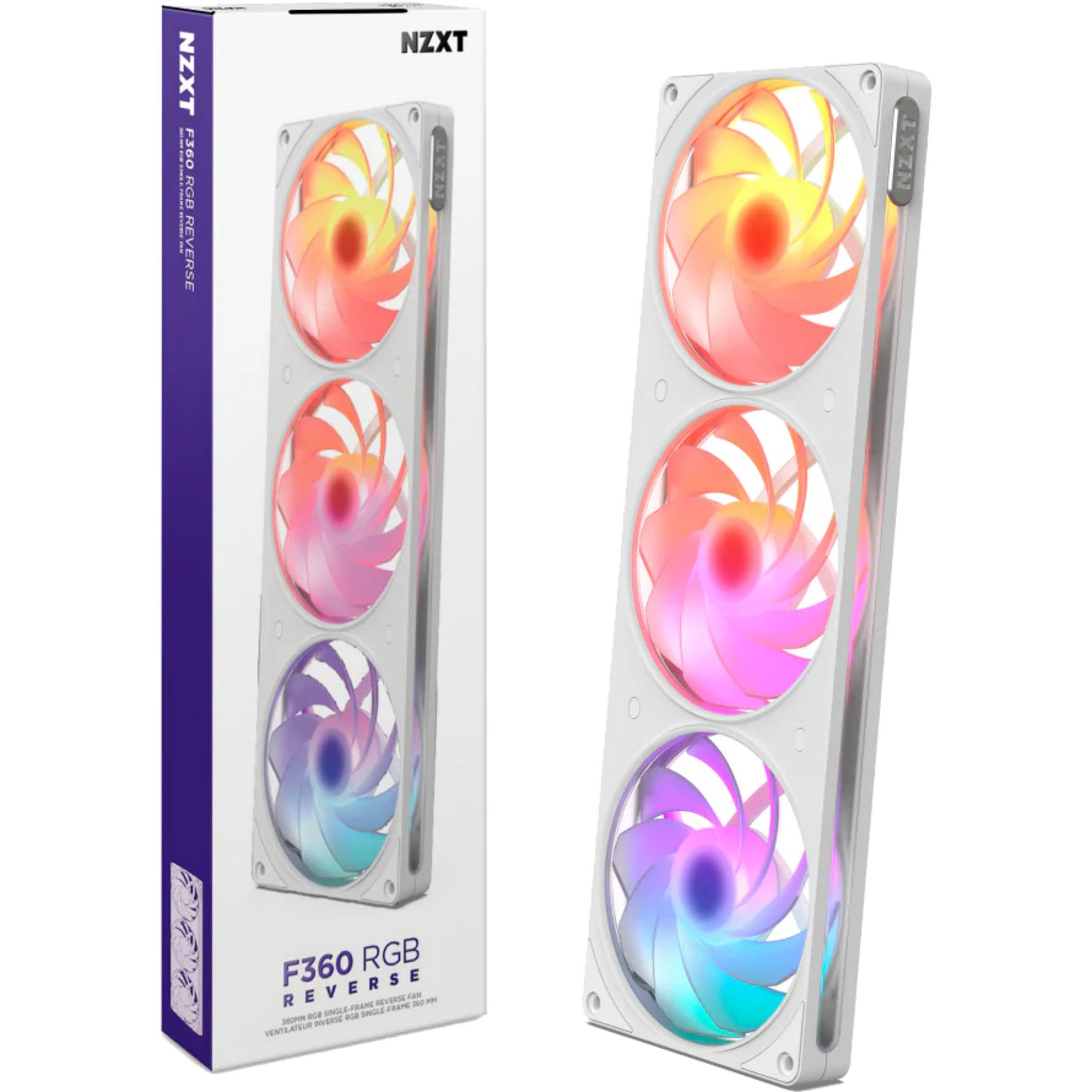 NZXT Gehäuselüfter NZXT F360 RGB, Gehäuselüfter, (Reverse)