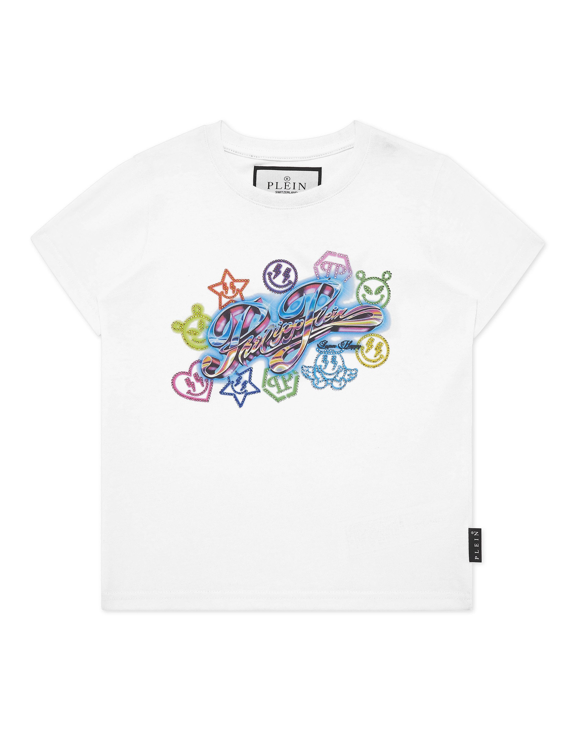T-Shirt T-shirt Round Neck SS Strass Smile