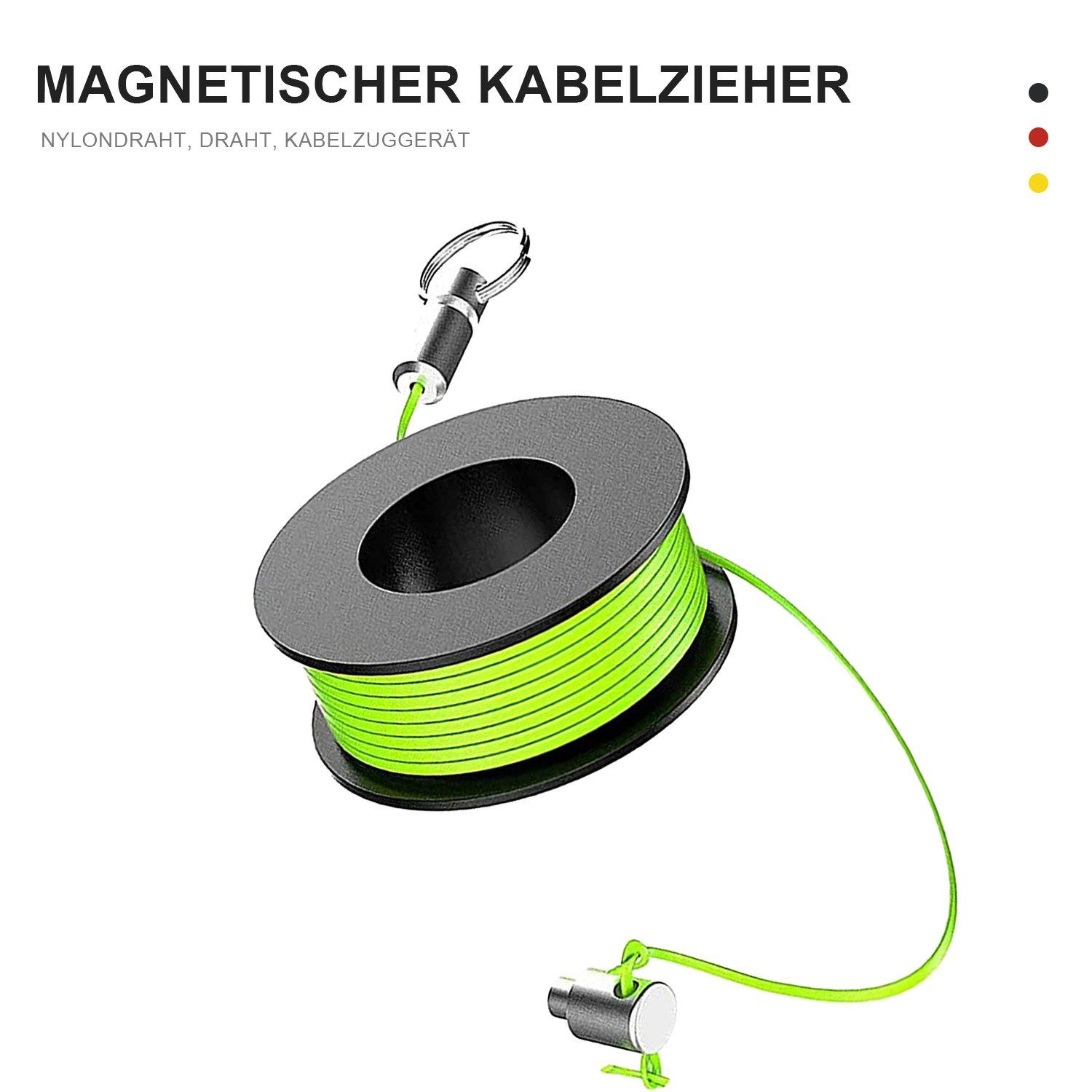 Gewindevorrichtung MAGICSHE 1-tlg., Elektriker Magnetische Seilzug, Kabelverbinder-Sortiment