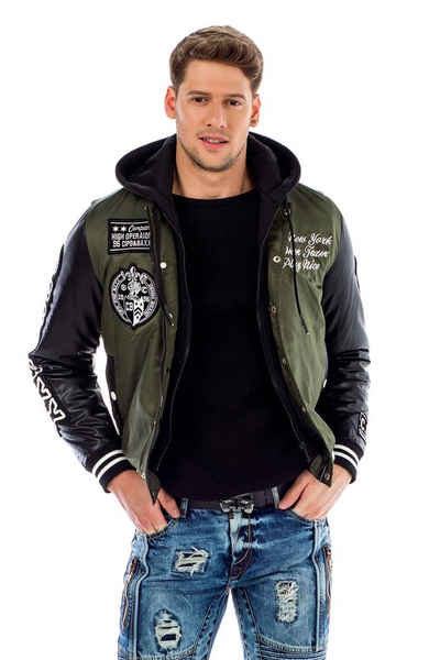 Cipo & Baxx Collegejacke mit lässiger Kapuze