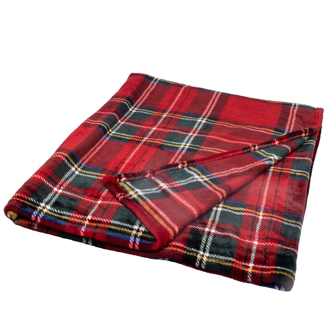 Wohndecke, Kaemingk, Kuscheldecke Flanelldecke 150x200cm rot günstig online kaufen