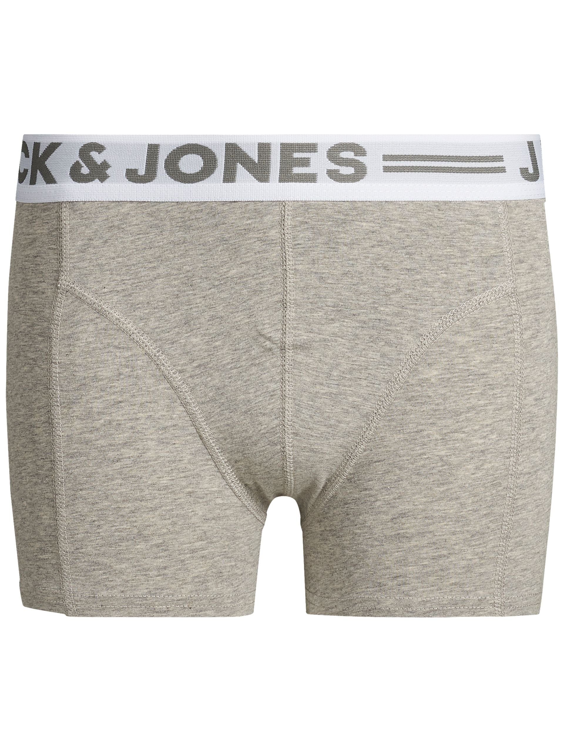 Junior melange Slip Jones TRUNKS light grey SENSE Jack JNR & 3-PACK