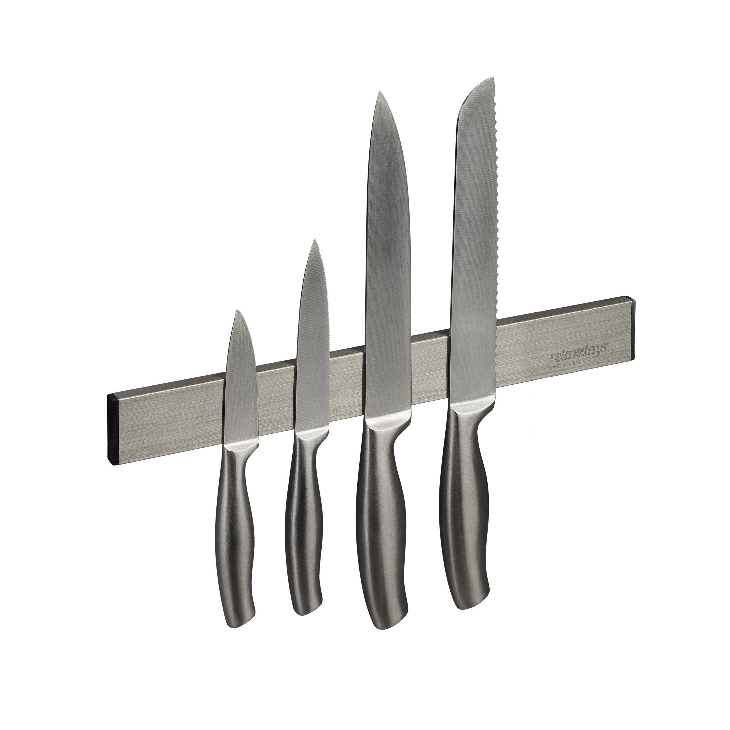 relaxdays Wand-Magnet Messer-Leiste Selbstklebende Magnetleiste 30 cm (1tlg)