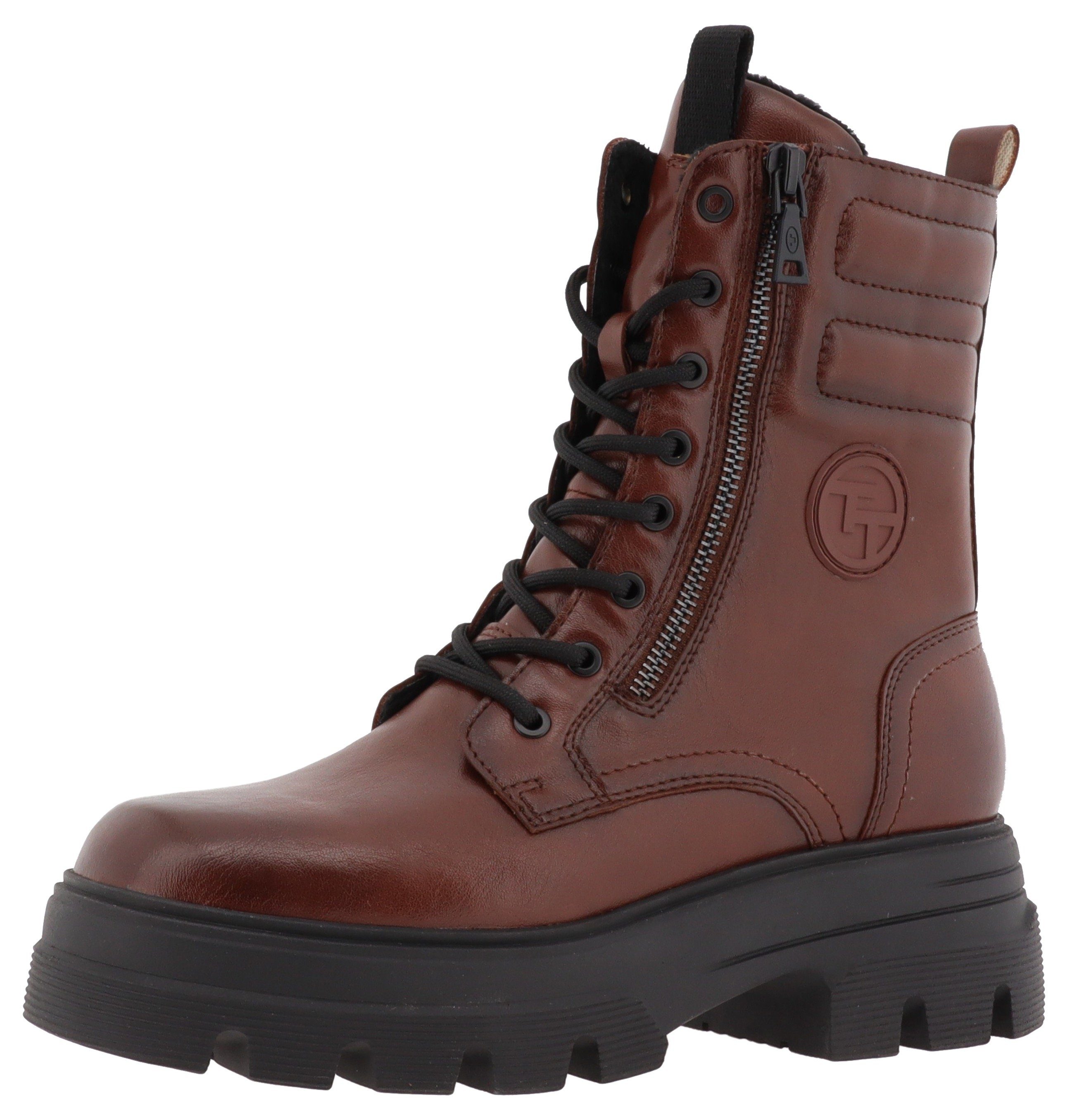 TOM TAILOR Schnürboots mit Zierreißverschluss außen, in Komfortweite G