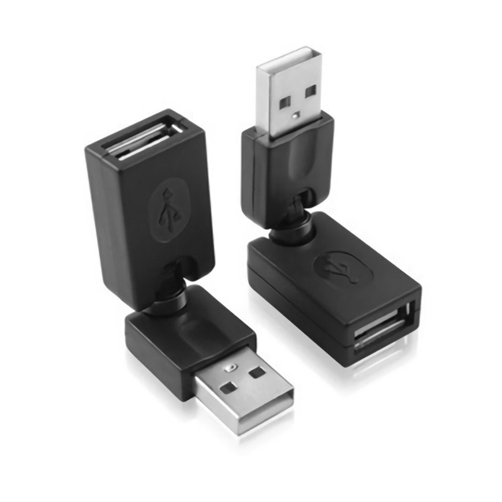 Bolwins G37 USB A Buchse auf Stecker Kabel Adapter Verlängerung PC Laptop 360° Computer-Adapter USB-A Stecker zu USB-A Buchse, 0 cm, 360° drehbar, Platzsparende – Bild 2 von 5