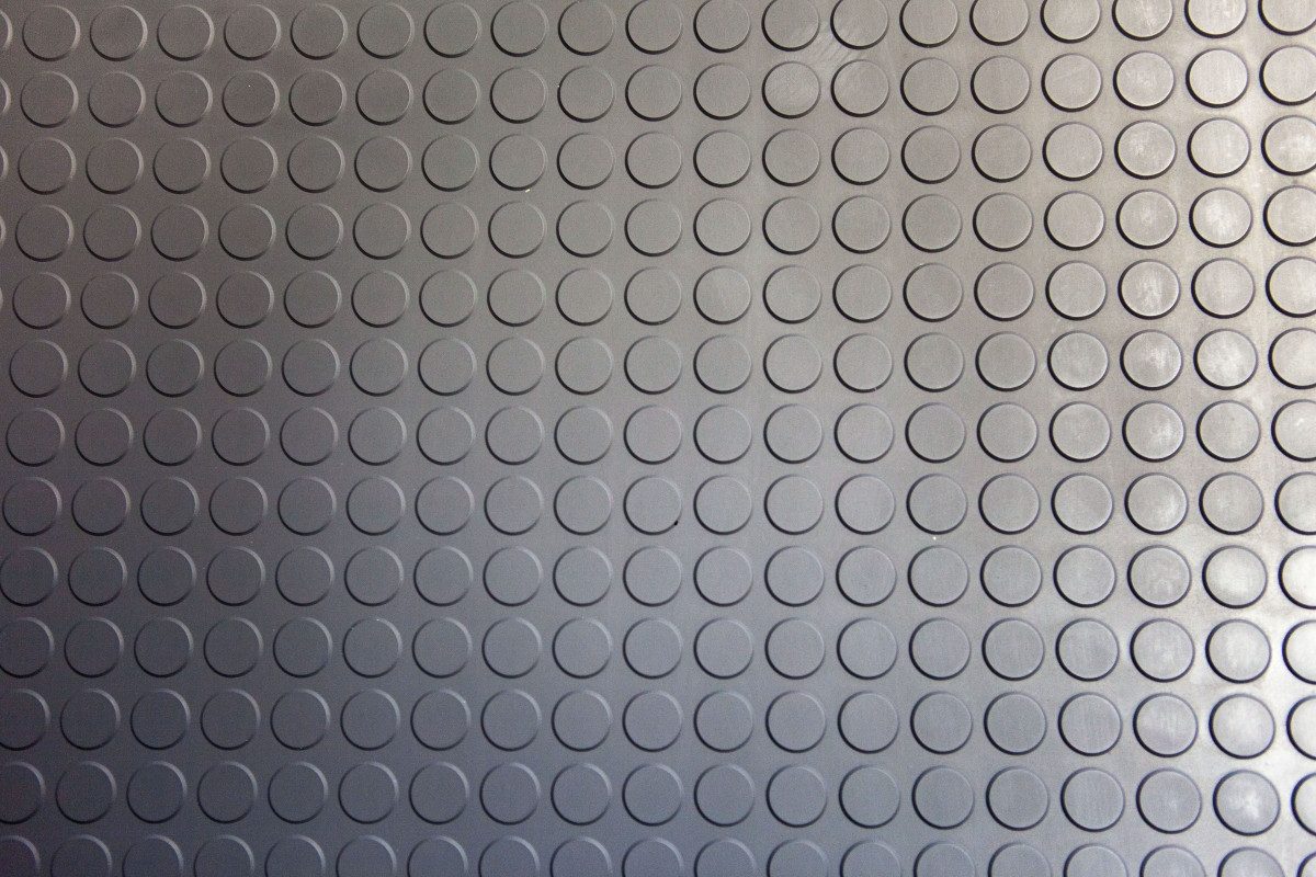 MILTEX Fußmatte Arbeitsplatzmatte Yoga Ergo Fire mit Flachnoppen 65x185cm grau