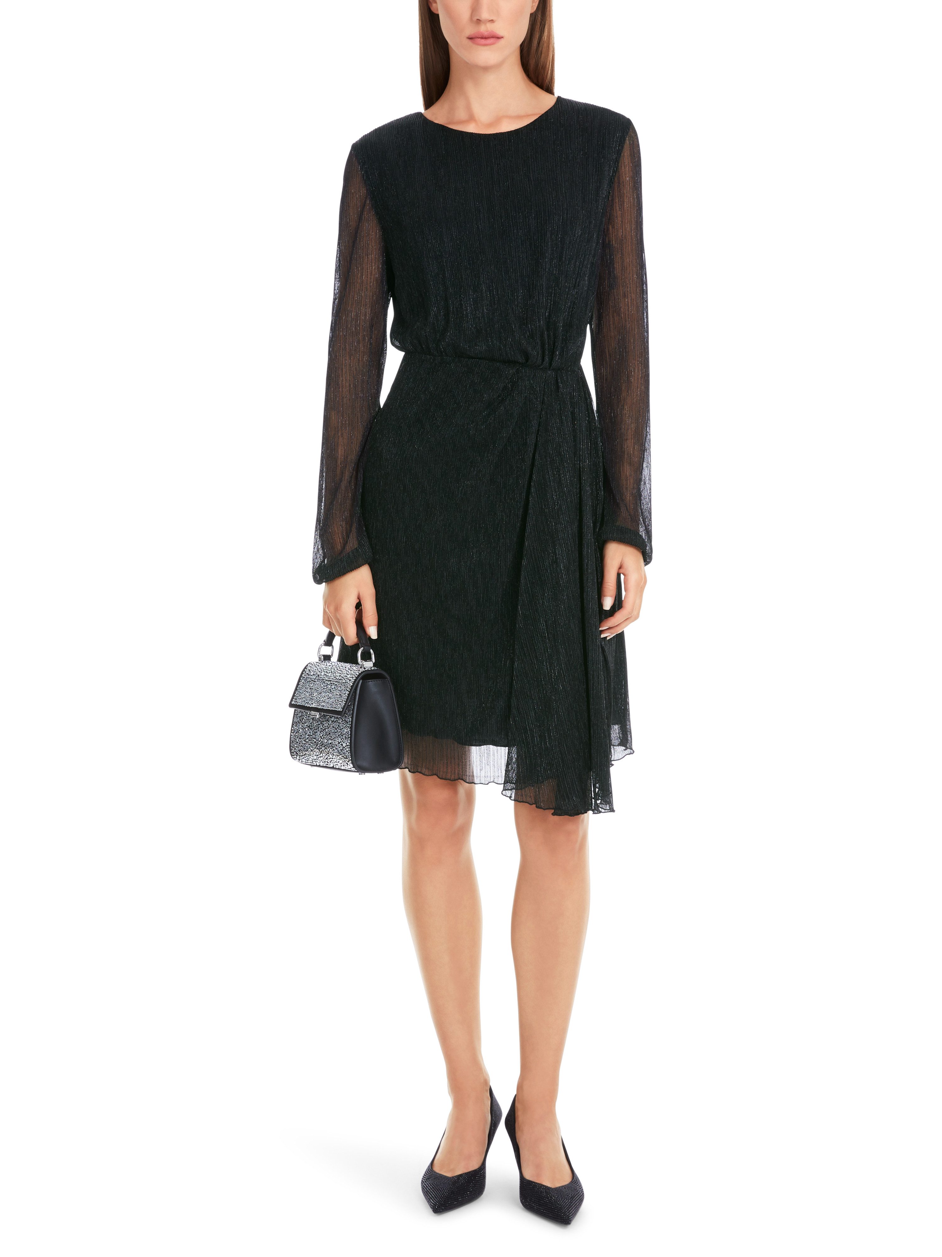 Marc Cain Midikleid "Dew Drop" Party Premium Damenmode Kleid aus Metallic-Jersey – Bild 4 von 5