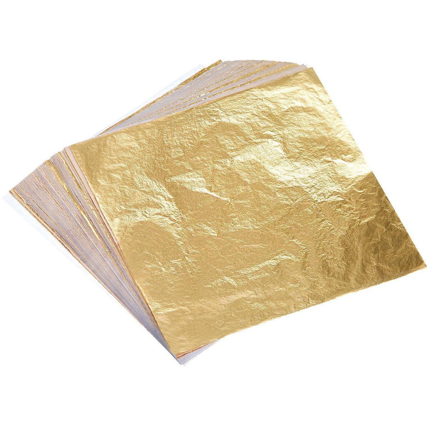 LuxusKollektion Bastelfilz Blattgold 100 Blatt 14x14cm Kupferimitat