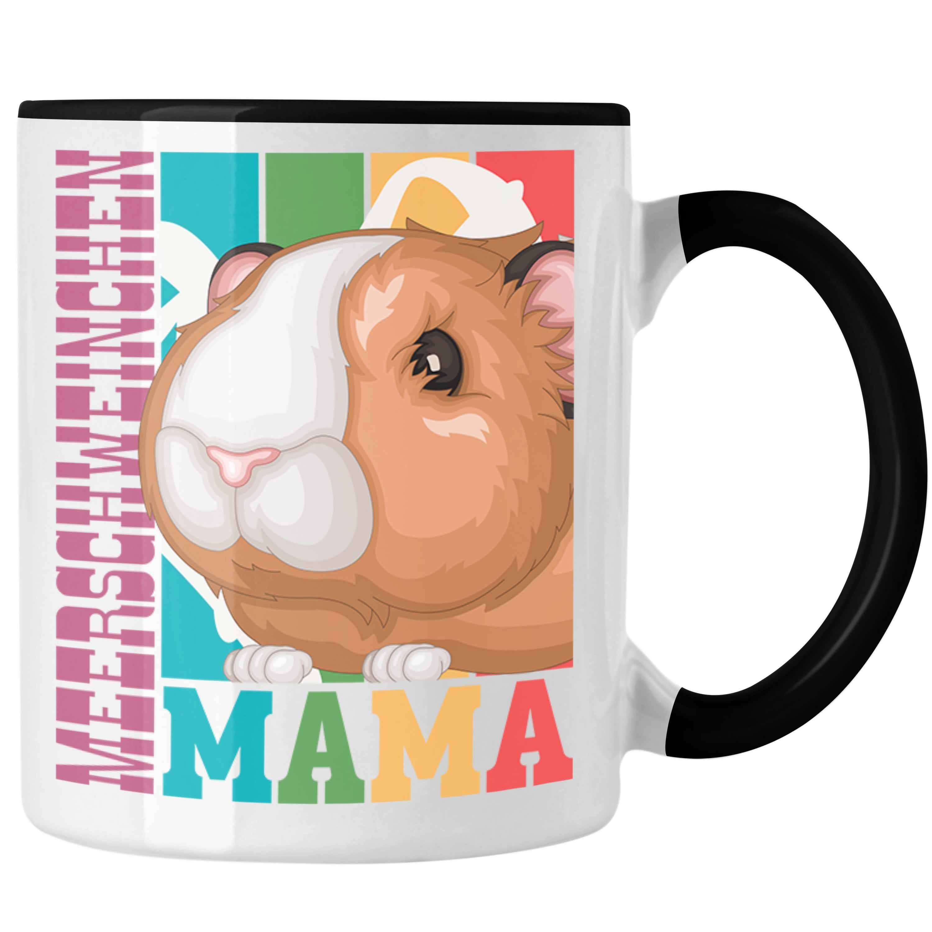 Trendation Tasse Trendation - Meerschweinchen Mama Tasse Geschenk für Hasen Besitzerin Schwarz