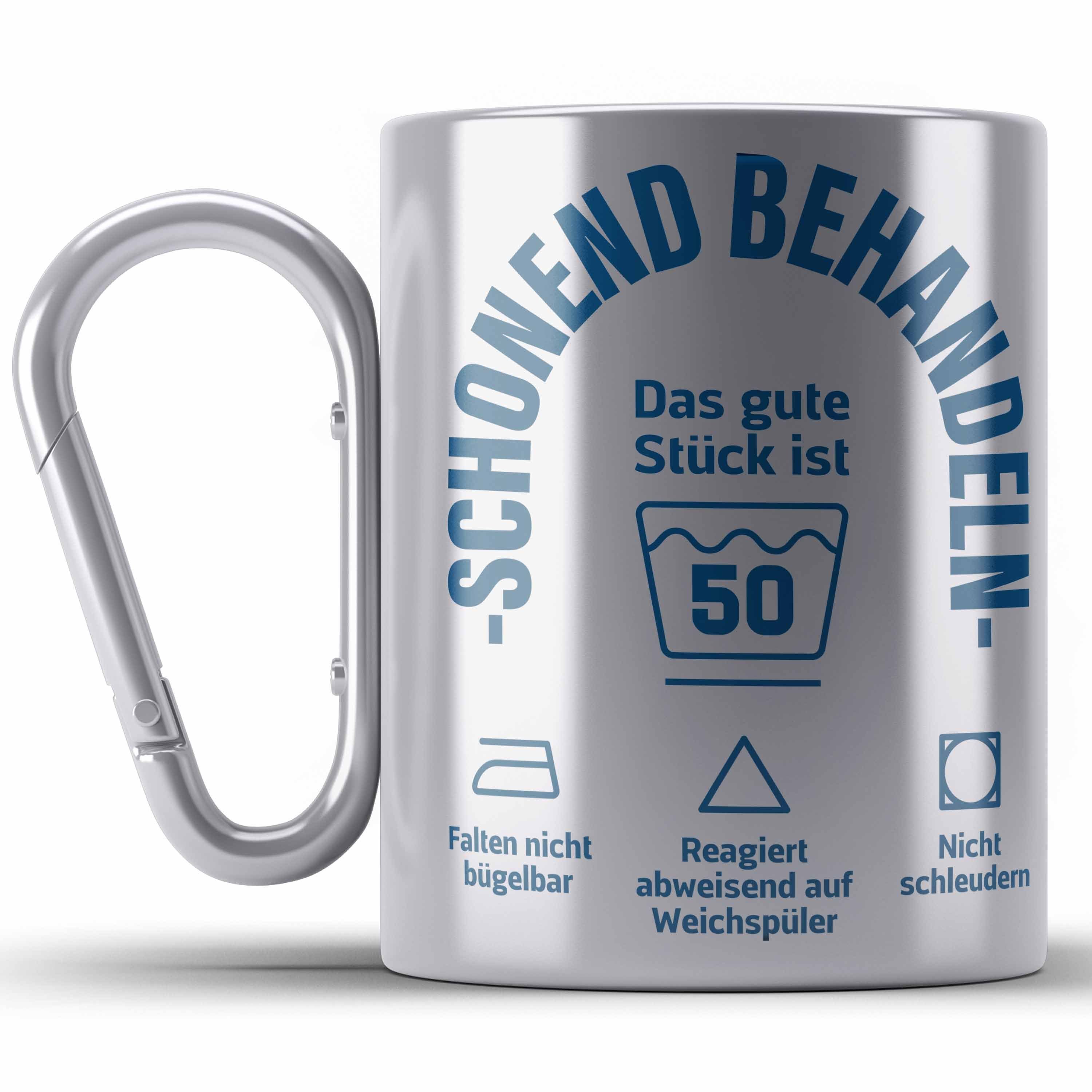 Trendation Thermotasse 50. Geburtstag Geschenkidee Frau Frauen Männer Mann Edelstahl Tasse mi