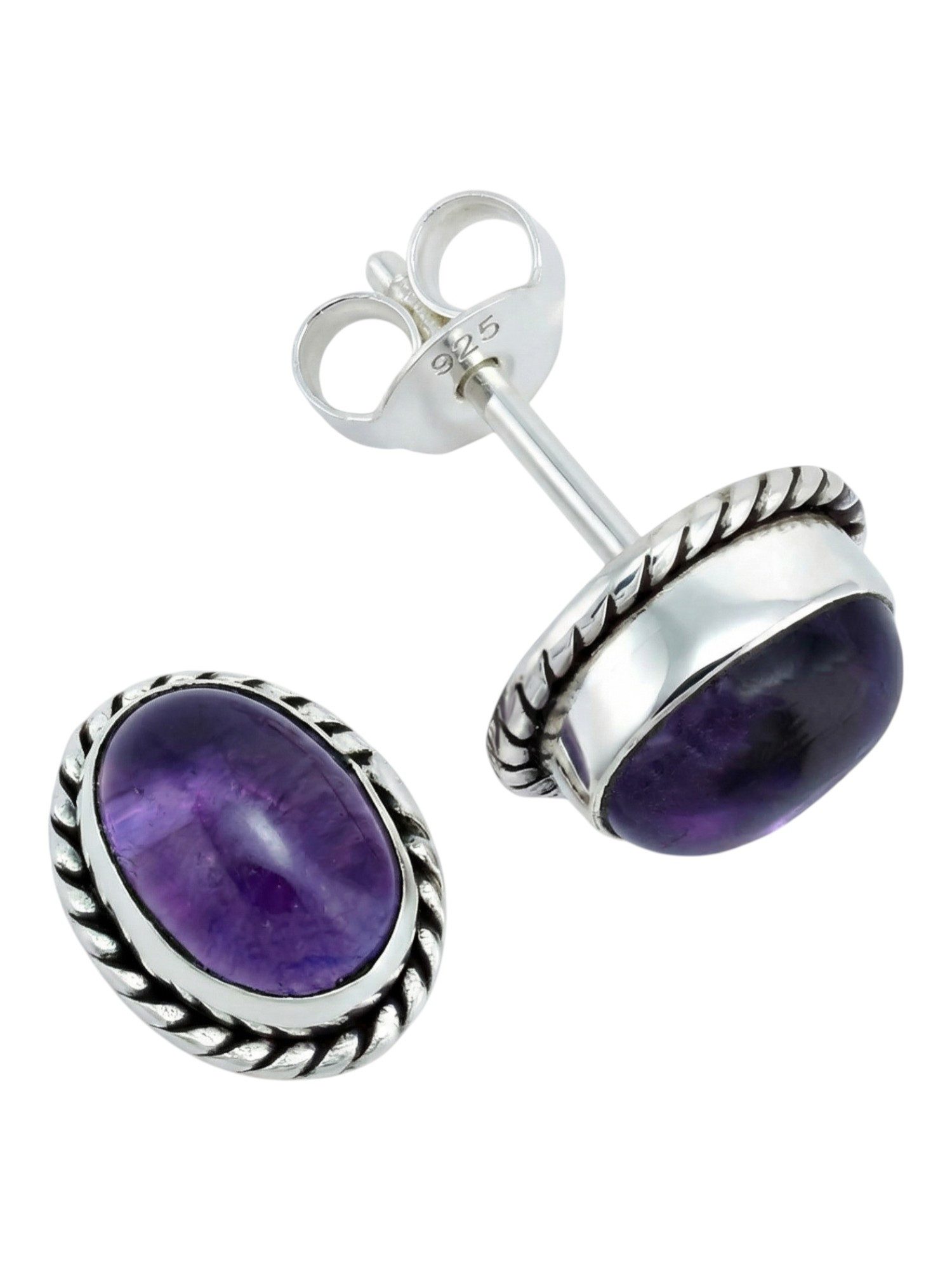 Paar Ohrstecker NOHA aus 925 Silber mit Amethyst