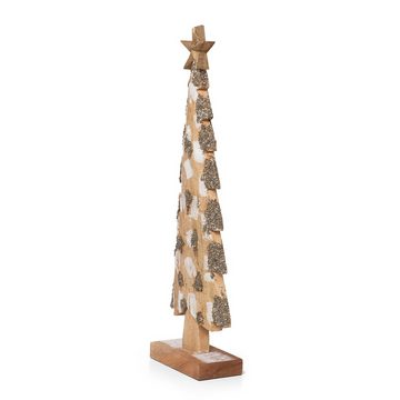 Moritz Skulptur Weihnachtsbaum Holz Klein 63 cm Höhe, Holz, Tischdeko, Fensterdeko, Wanddeko, Holzdeko, Weihnachtsdeko