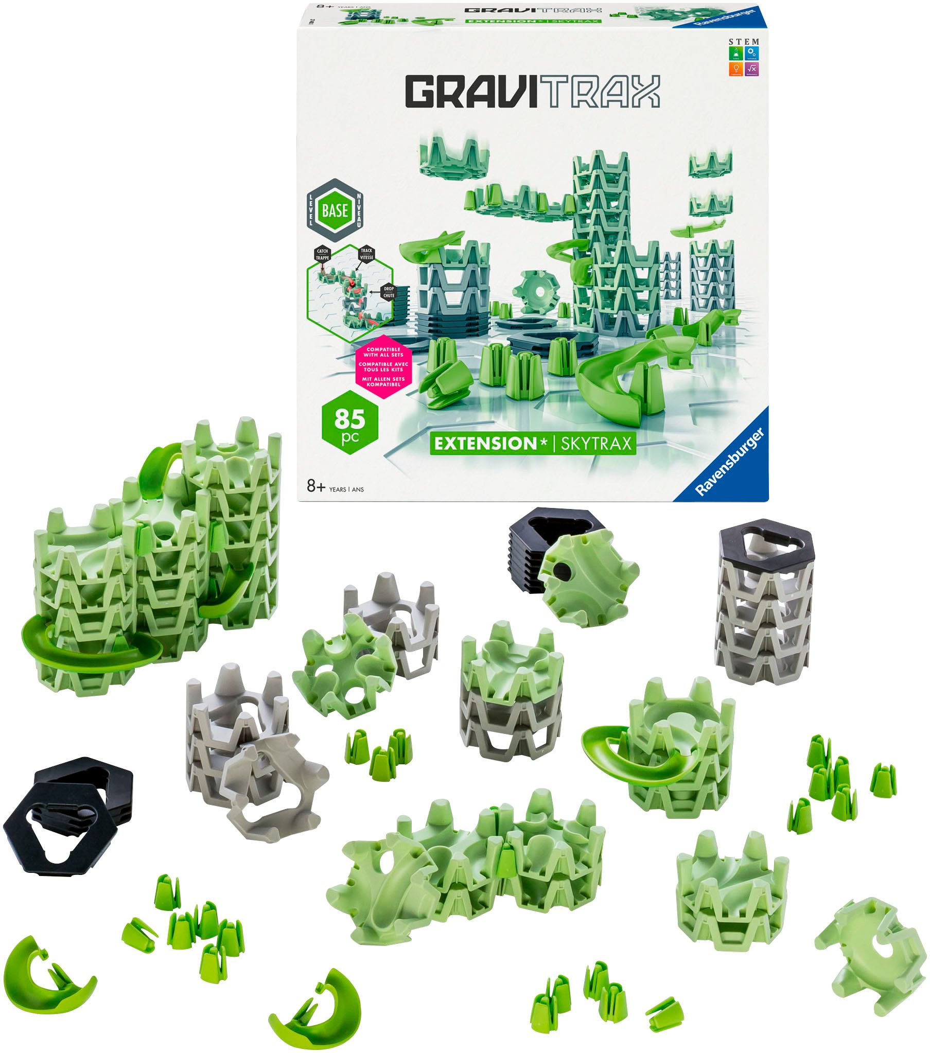 Ravensburger Kugelbahn-Bausatz GraviTrax BASE - Skytrax, Made in Europe