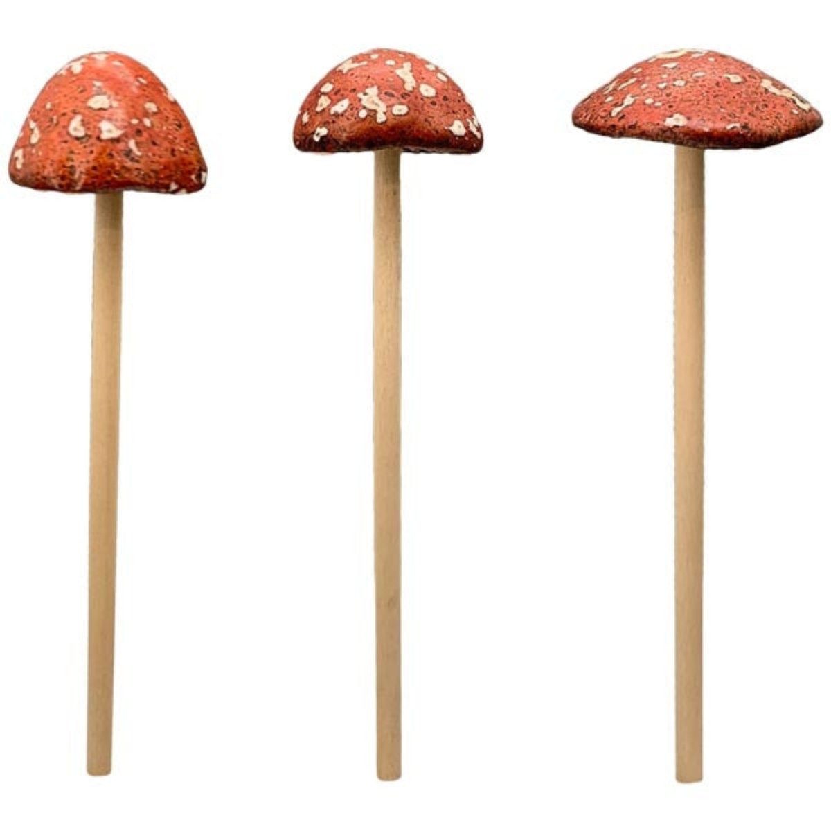 finehomegarden Dekofigur Pilz Keramik Fliegenpilz 3fach sort. Wald rot Stei günstig online kaufen