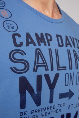 CAMP DAVID T-Shirt mit kontrastfarbener Steppung