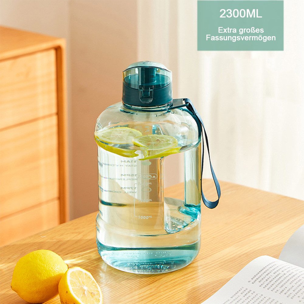 TUWENA Trinkflasche 2,3-L-Wasserflasche mit großem Fassungsvermögen, Sport-Wasserflasche