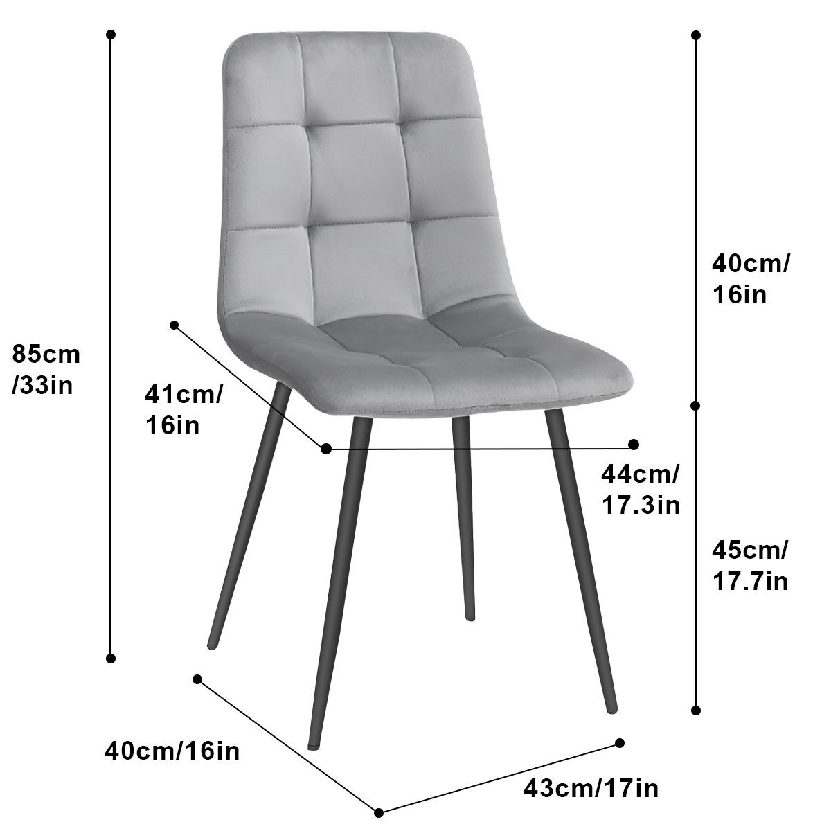 Simloveve Esszimmerstuhl Essstühle Samt Polsterstuhl Stühle günstig online kaufen