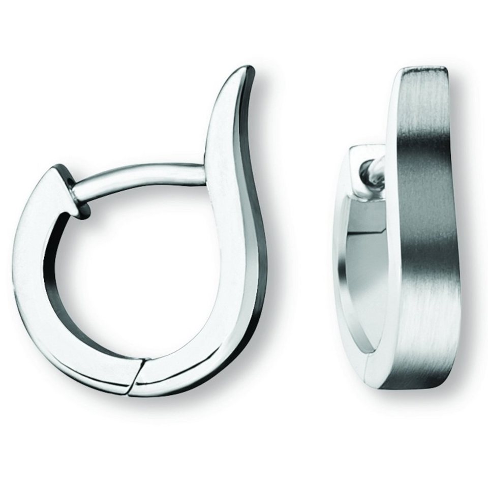 ONE ELEMENT Paar Creolen Ohrringe Creolen aus 925 Silber, Damen Silber  Schmuck, Breite : 2,80 mm - Höhe : 14,50 mm - Durchmesser: 10,2