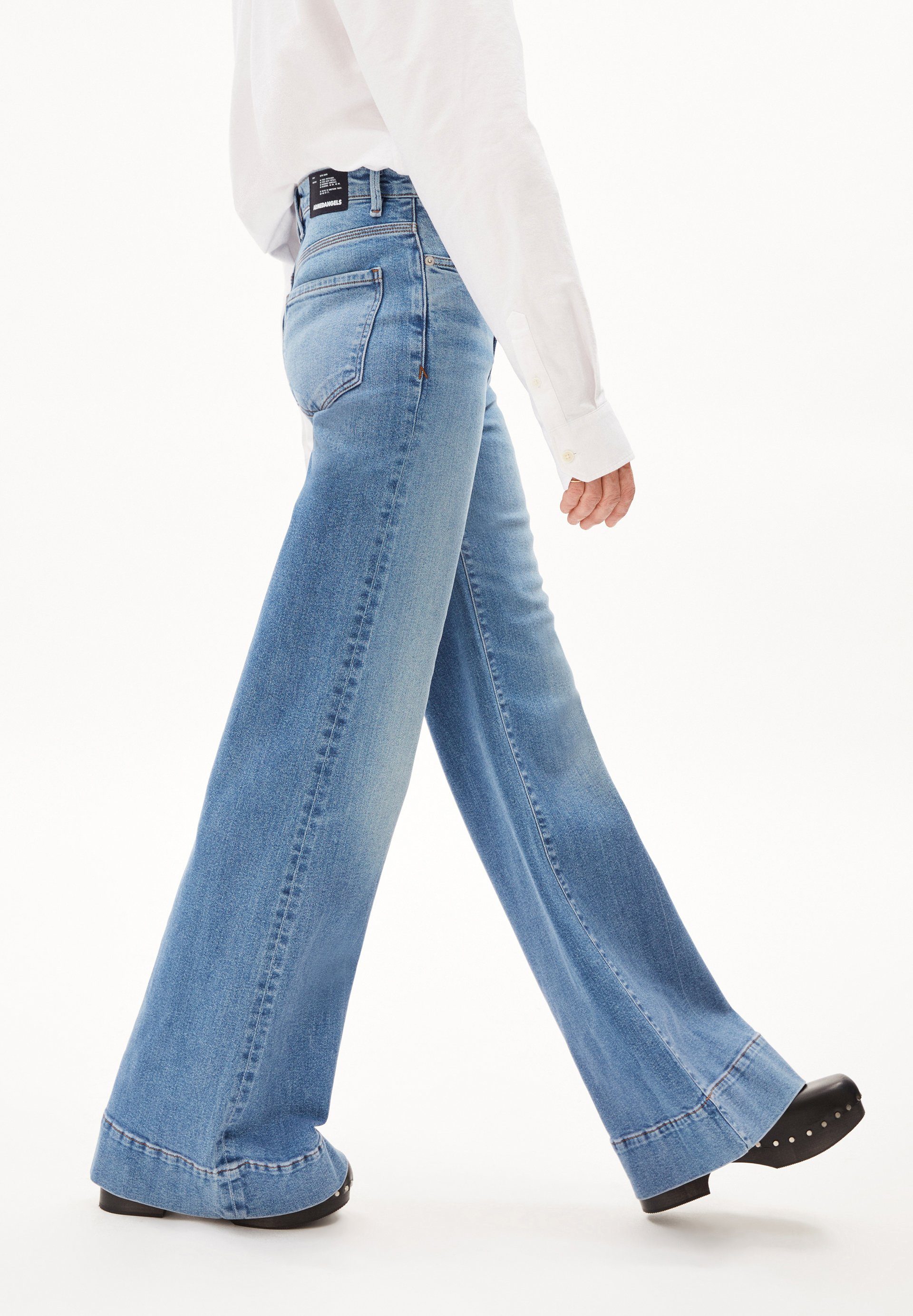 Armedangels Boyfriend-Jeans MURLIAA Damen (1-tlg) blue 5-Pocket-Style misty