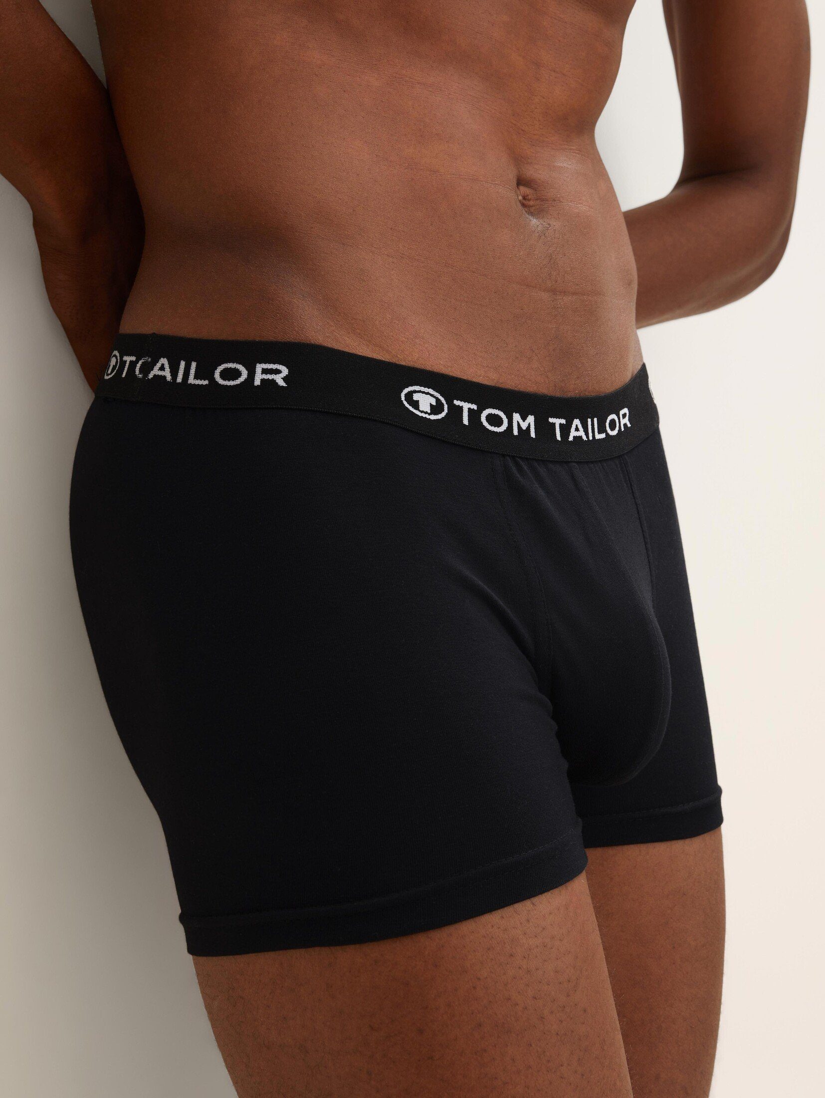 TOM TAILOR black-black-black Hip-Pants im Dreierpack Boxershorts (im Dreierpack)